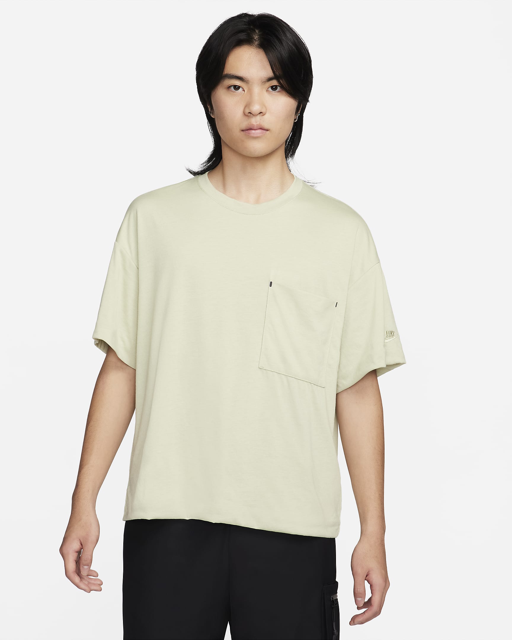 Nike Sportswear Tech Pack Men's Dri-FIT Short-Sleeve Top - Olive Aura/Black/Olive Aura