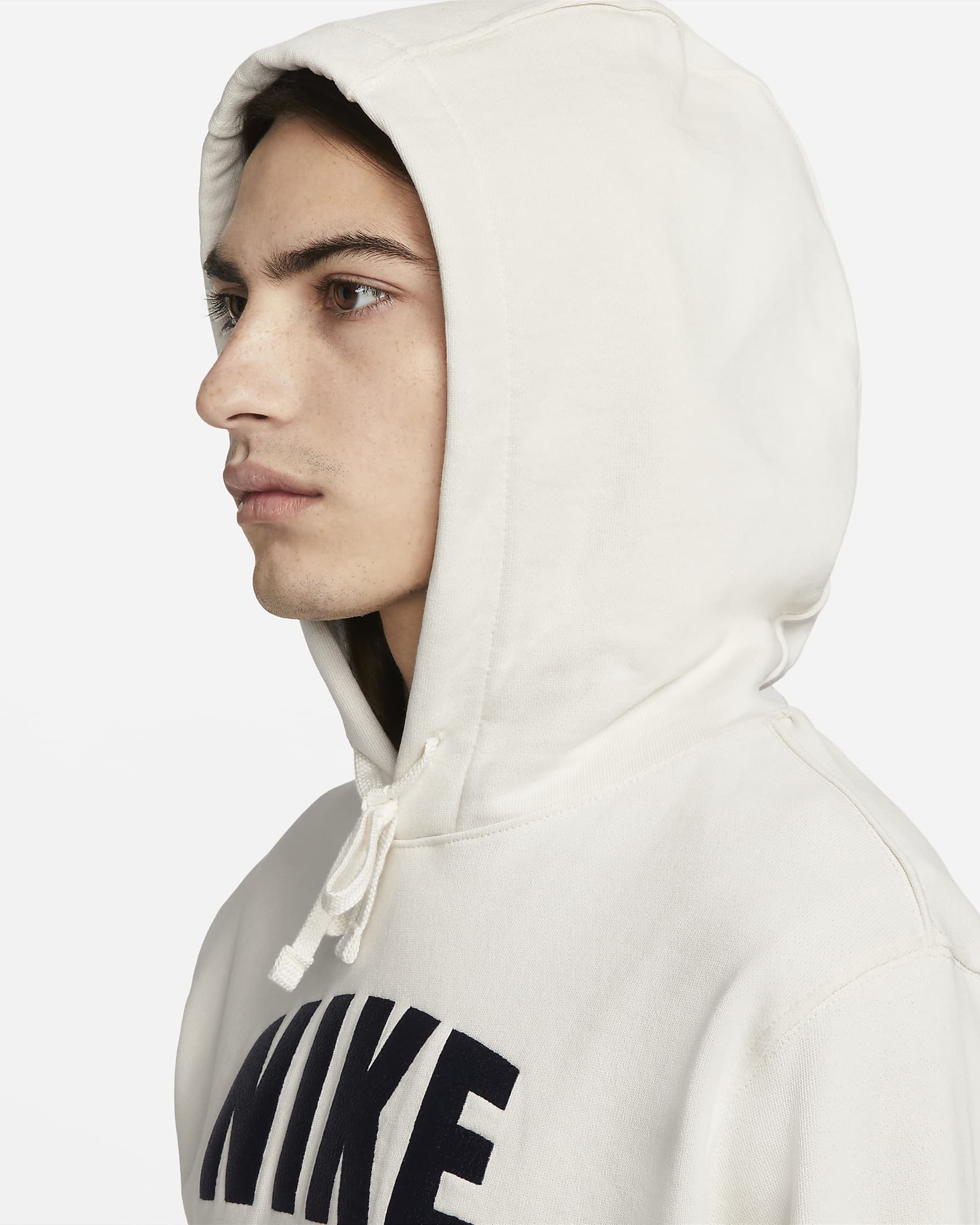 Nike Sportswear Mens Retro Fleece Pullover Hoodie Nike Pt