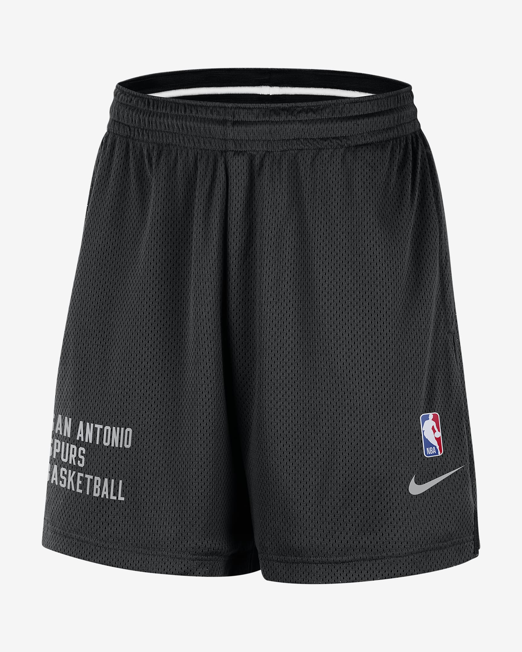 San Antonio Spurs Men's Nike NBA Mesh Shorts - Black/White