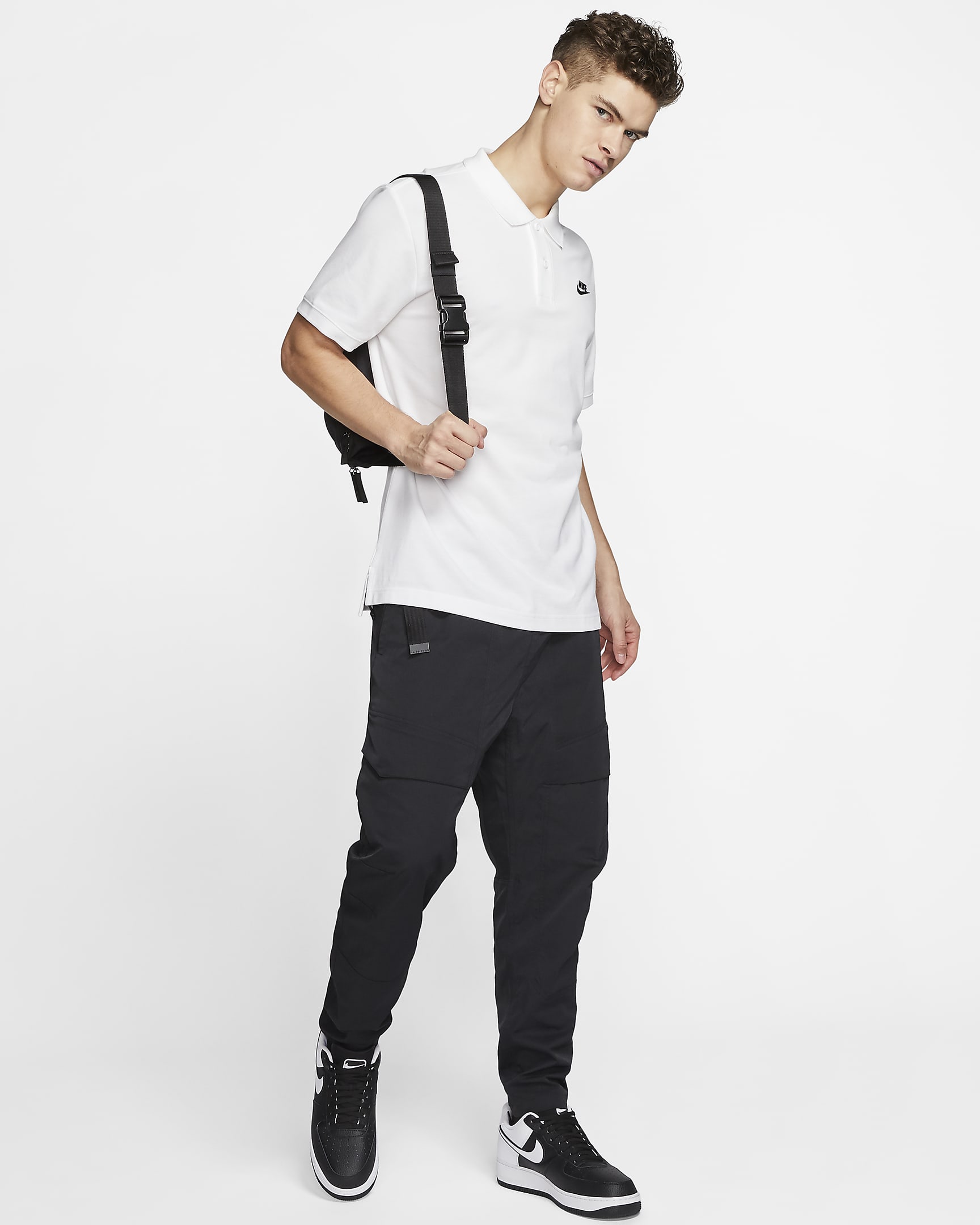 Nike Sportswear Men's Polo - White/Black