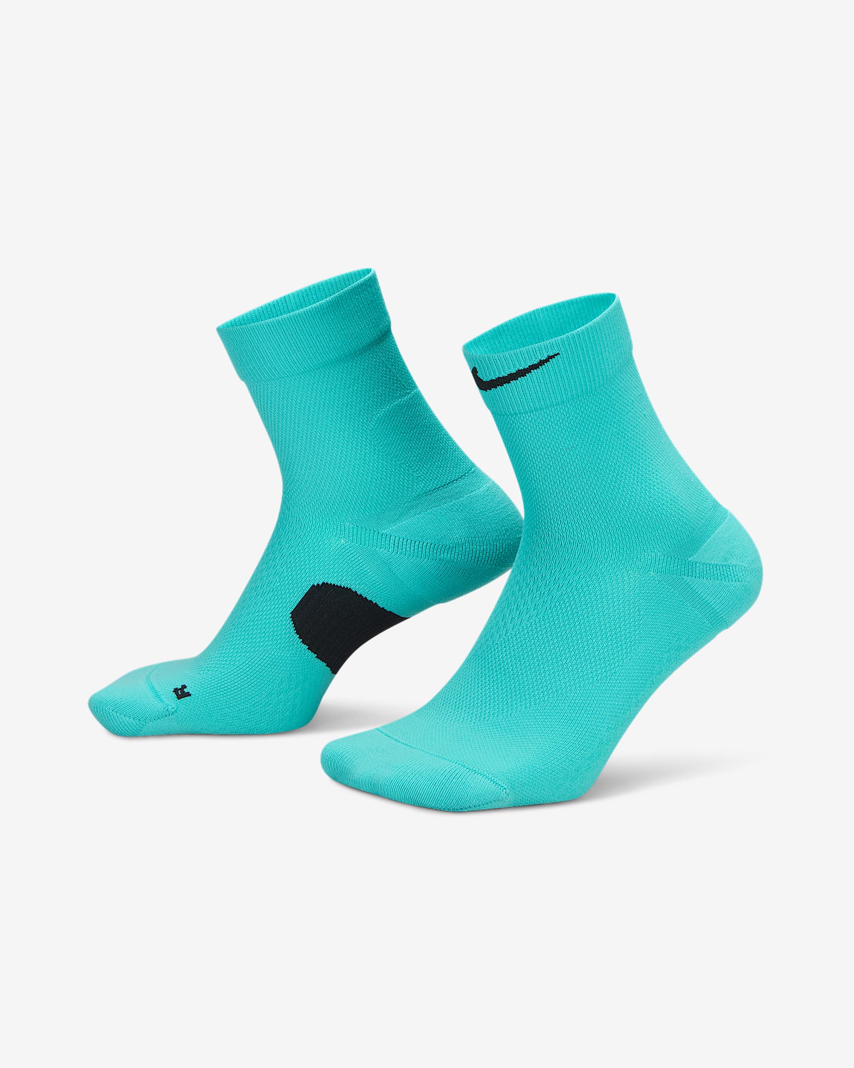 Nike Midweight Running Micro Crew Socks (1 Pair) - Washed Teal/Black/Black