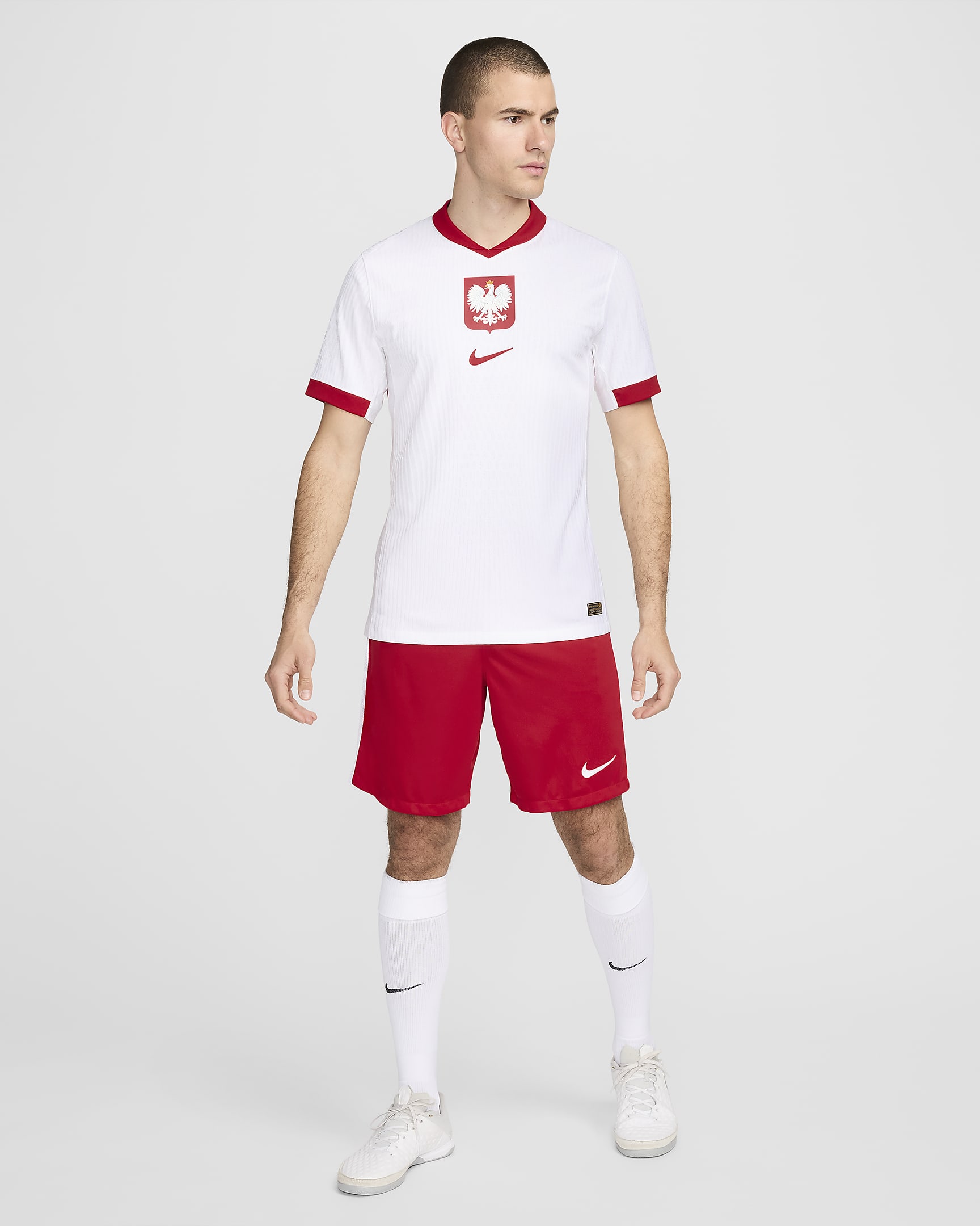 Poland 2024 25 Match Home Dri Fit Adv Football Authentic Short Sleeve Shirt 7T2Cm5 