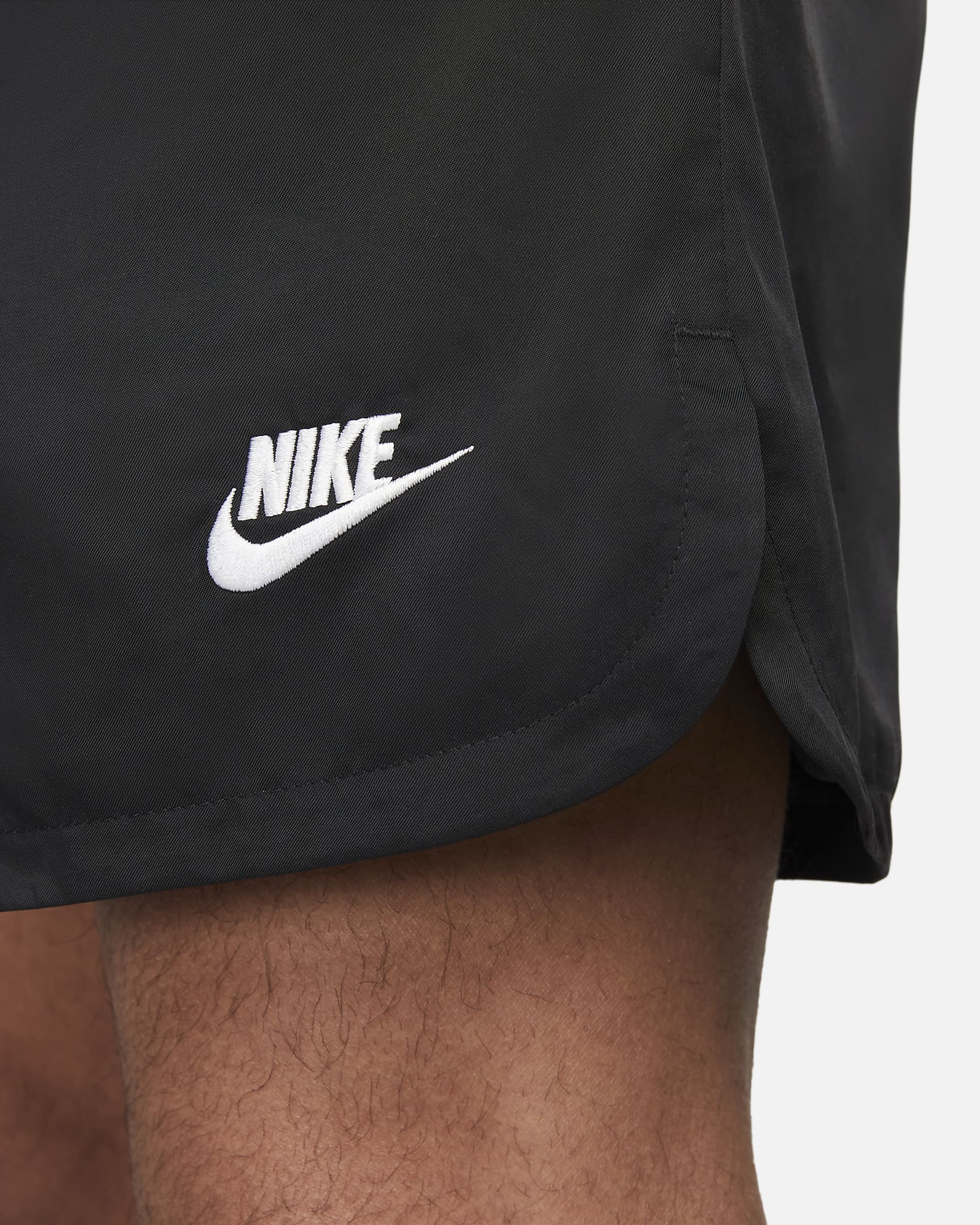 Shorts de ajuste relajado de tejido Woven forrados para hombre Nike Sportswear Sport Essentials - Negro/Blanco