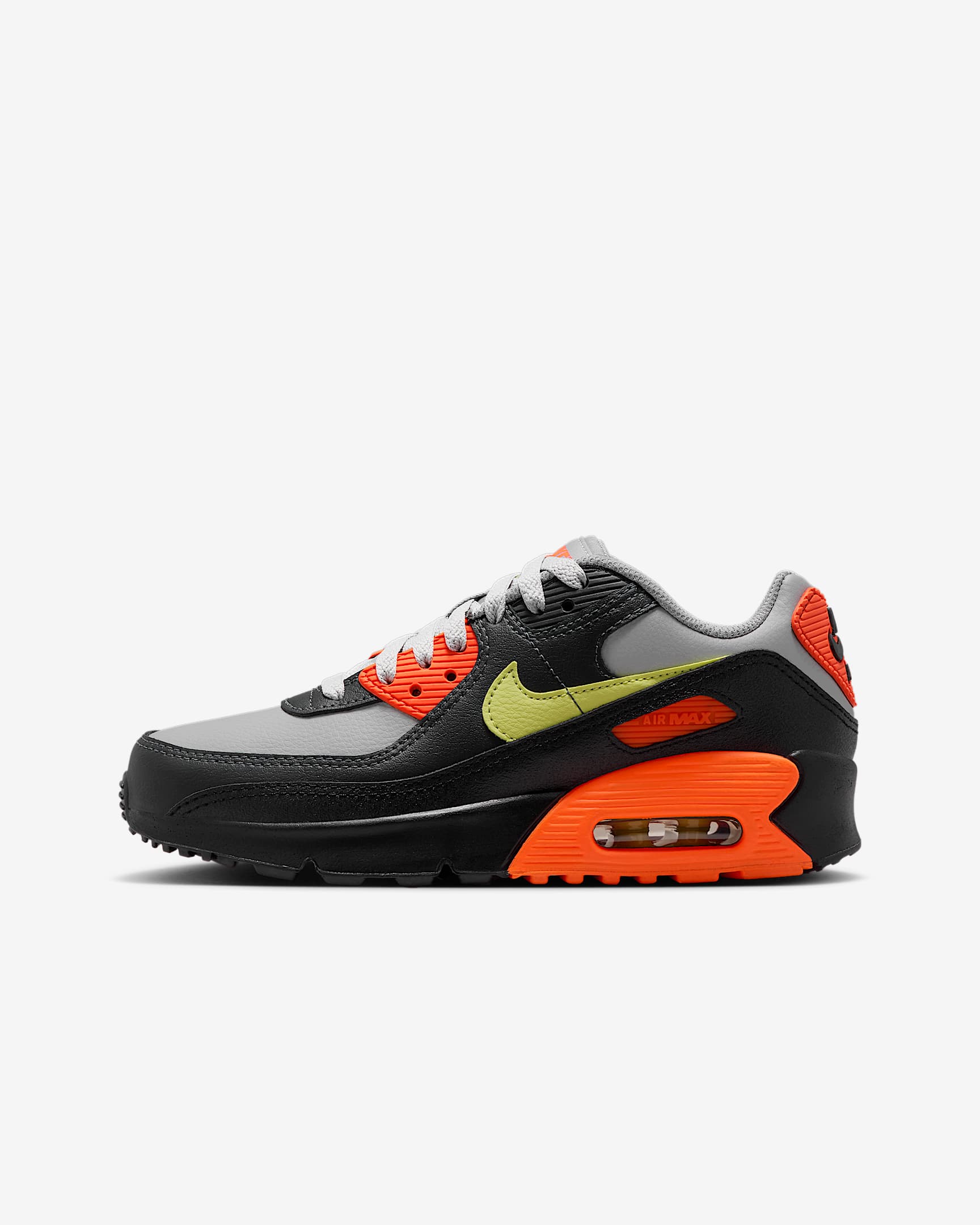 Nike Air Max 90 LTR Schuh für ältere Kinder - Light Smoke Grey/Hyper Crimson/Schwarz/Limelight