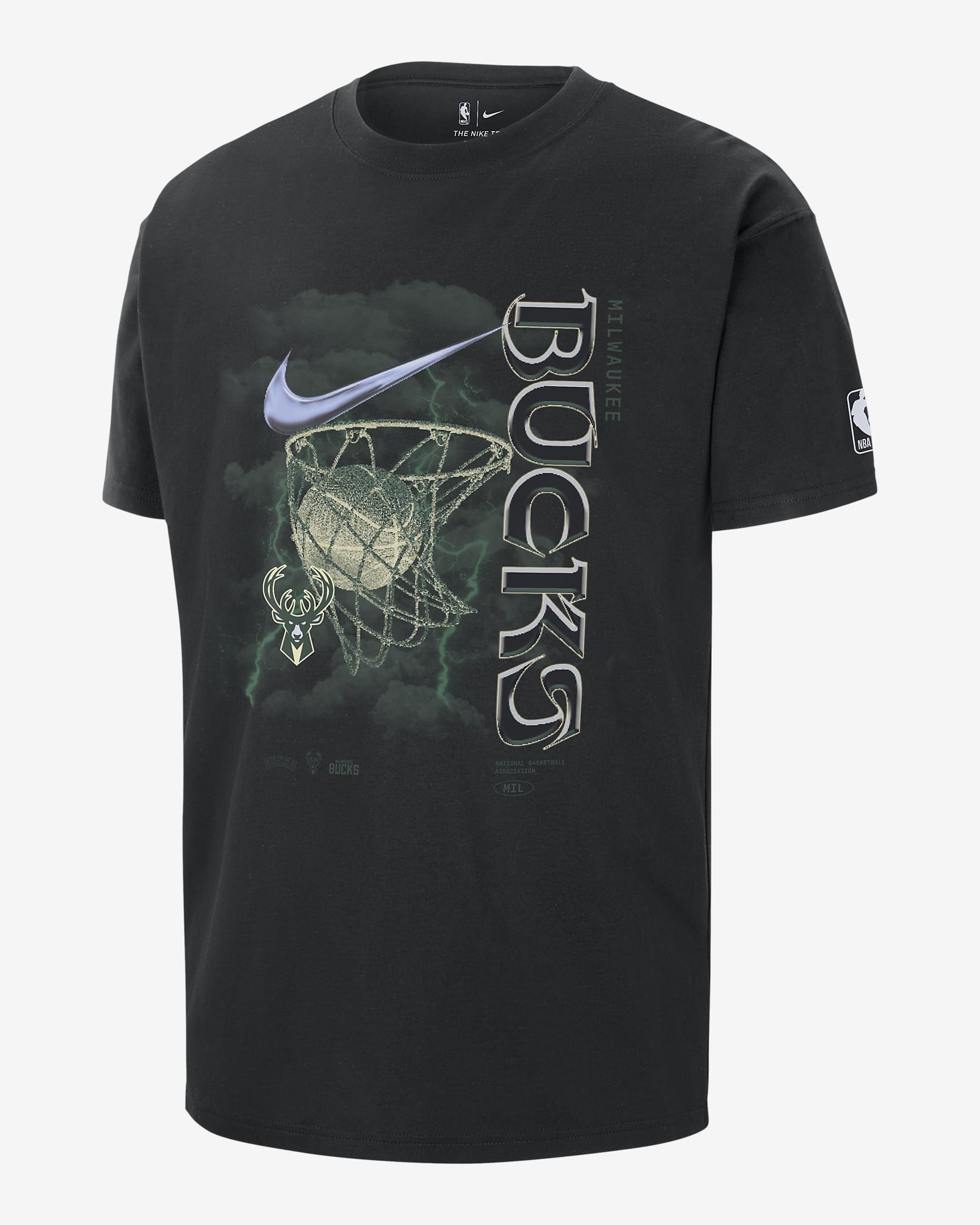 Playera Nike de la NBA para hombre Milwaukee Bucks Courtside Max90 ...