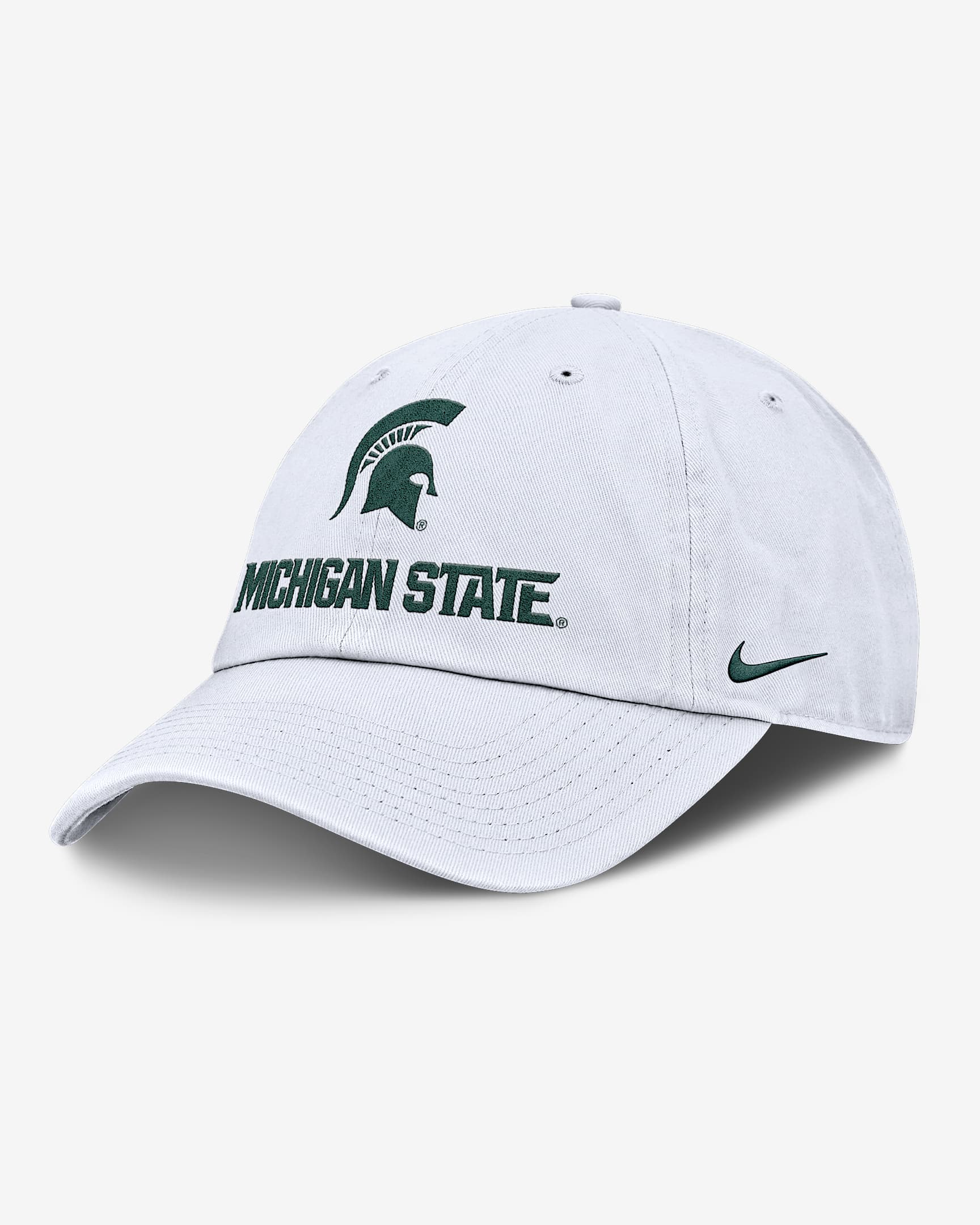 Michigan State Sideline Club Gameday Men's Nike College Adjustable Hat - White