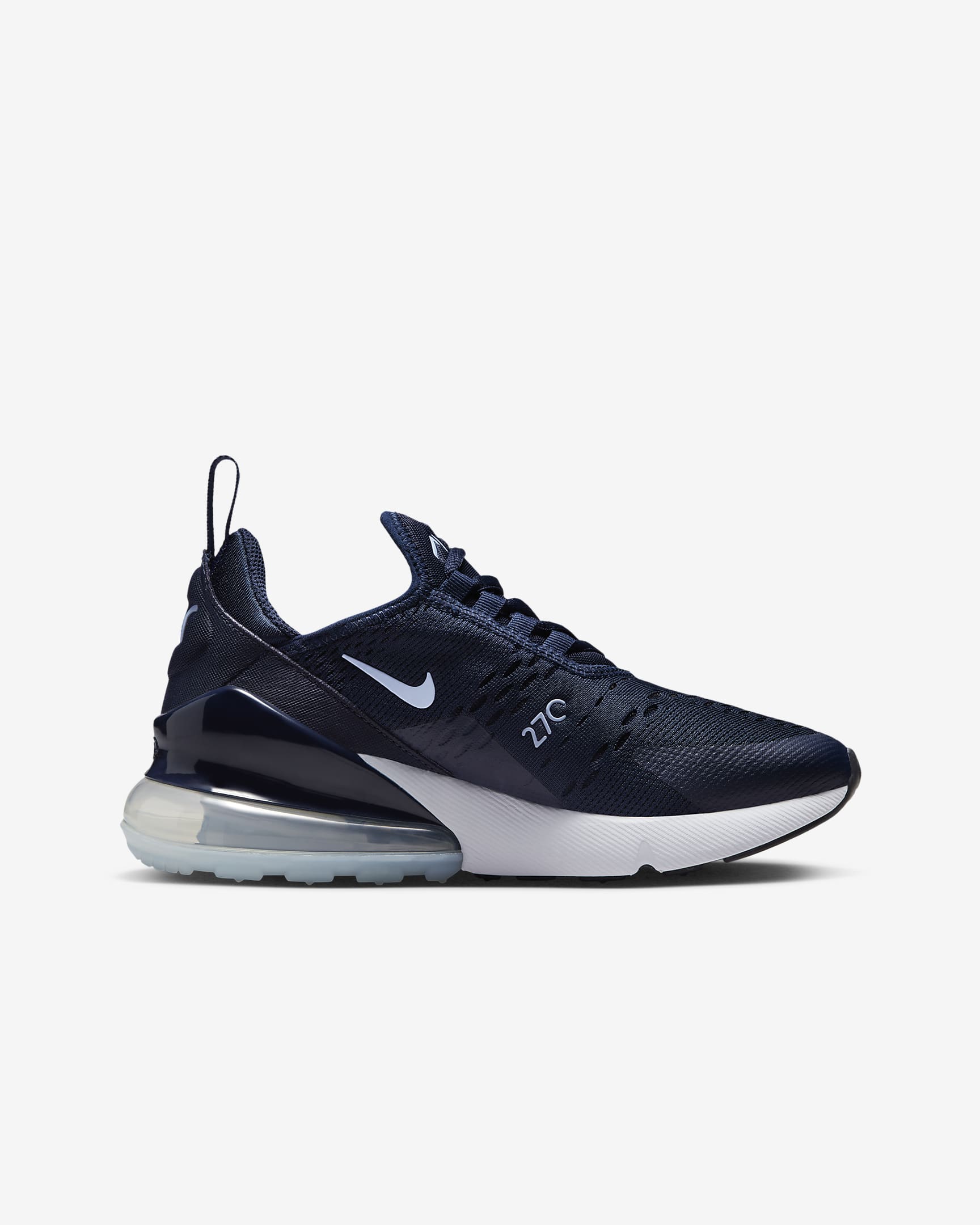 Tenis para niños grandes Nike Air Max 270 - Obsidiana/Blanco/Blanco/Cobalto felicidad