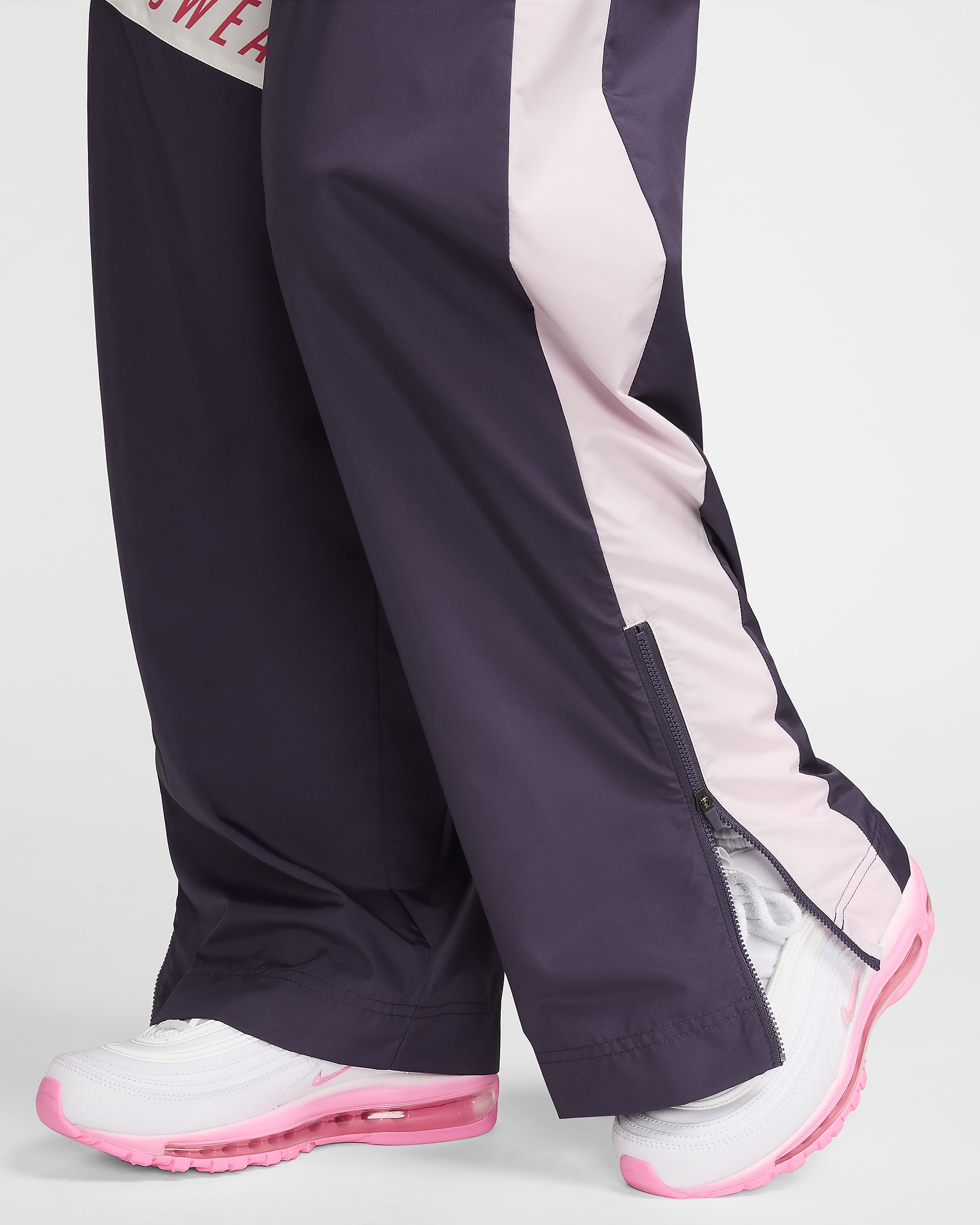 Nike Sportswear Women's High-Waisted Trousers - Dark Raisin/Pink Foam/Sail