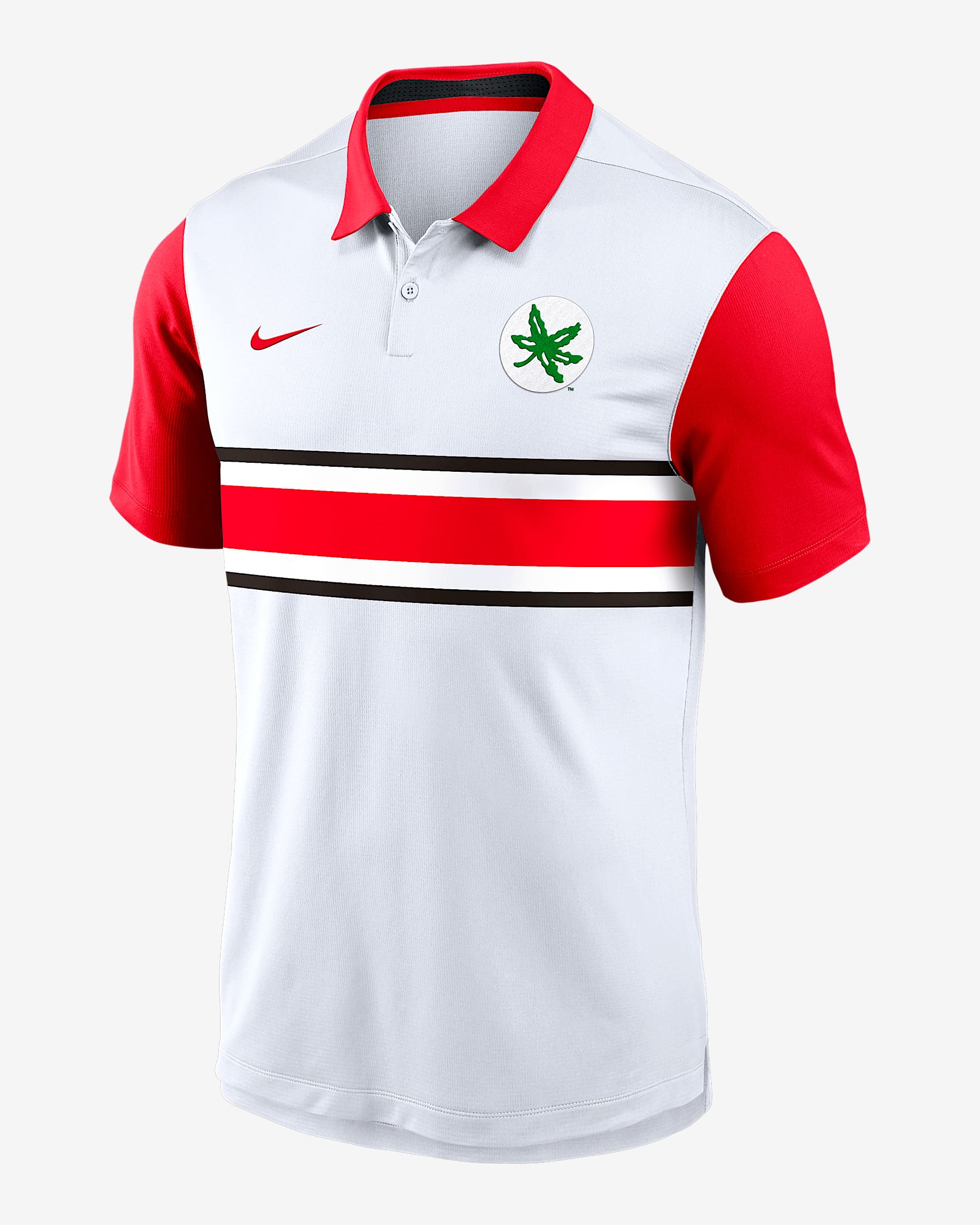Ohio State Athletic Prep Vapor Alt Logo Men's Nike Dri-FIT College Polo - White