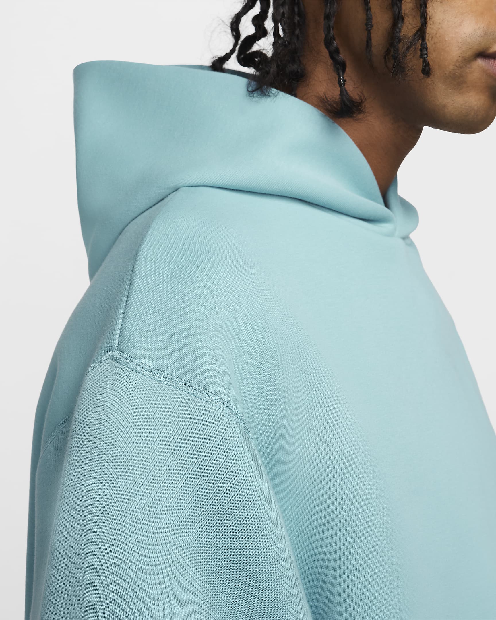 Sweat à capuche en tissu Fleece Nike Tech Reimagined pour homme - Denim Turquoise/Denim Turquoise