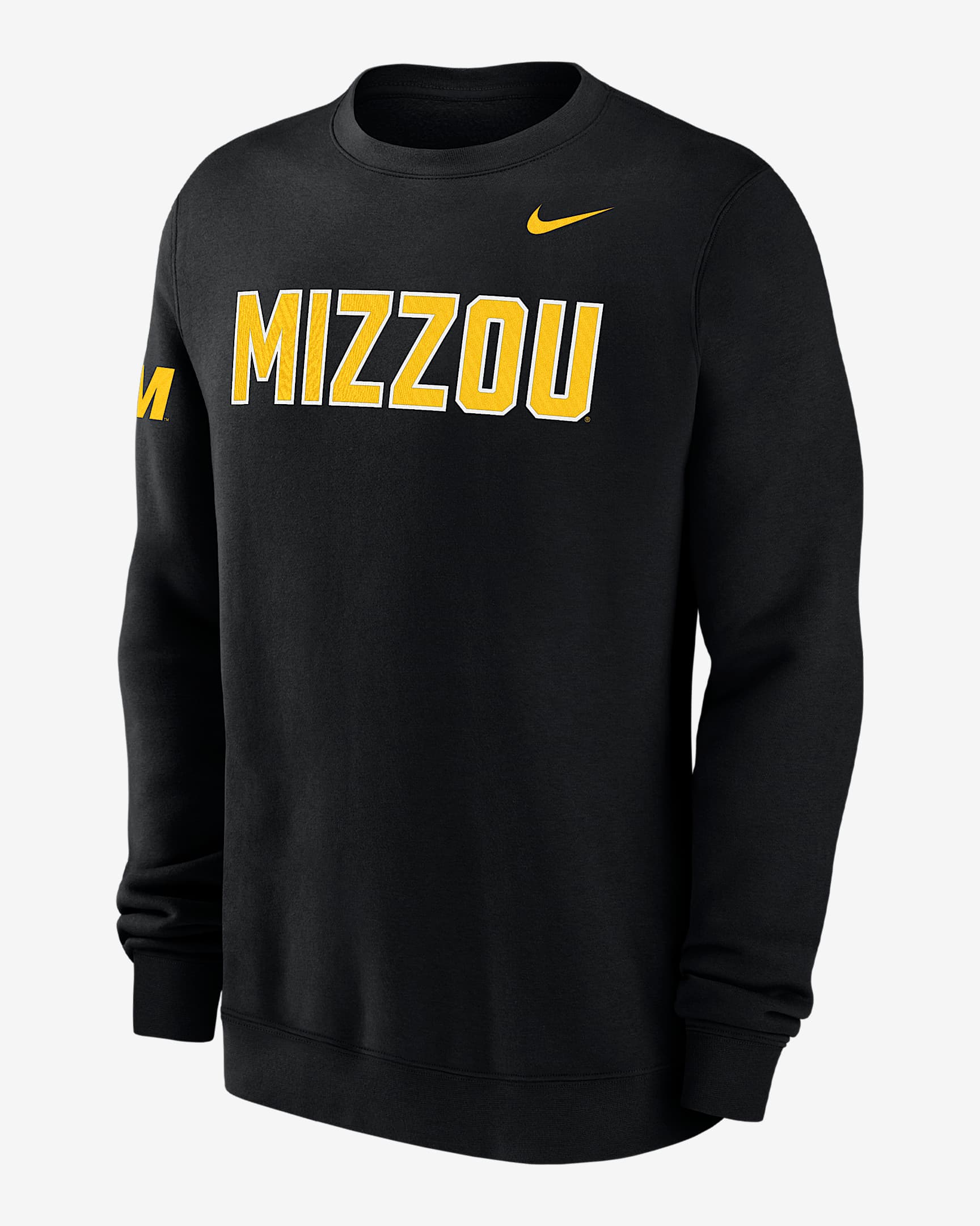 Missouri Club Fleece Men's Nike College Crew-Neck Sweatshirt - Black