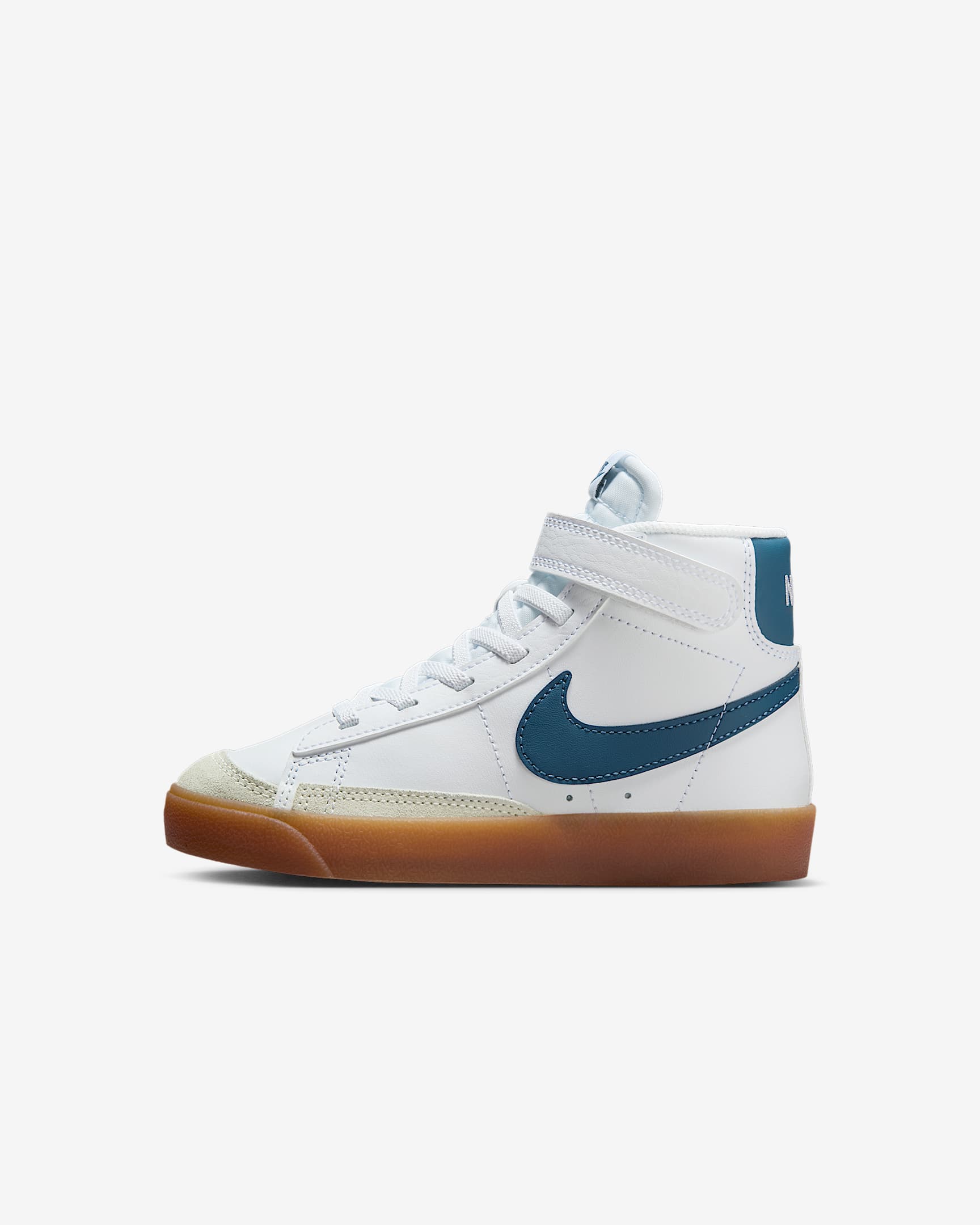 Tenis para niños de preescolar Nike Blazer Mid '77 - Blanco/Amarillo goma/Blanco cumbre/Tormenta