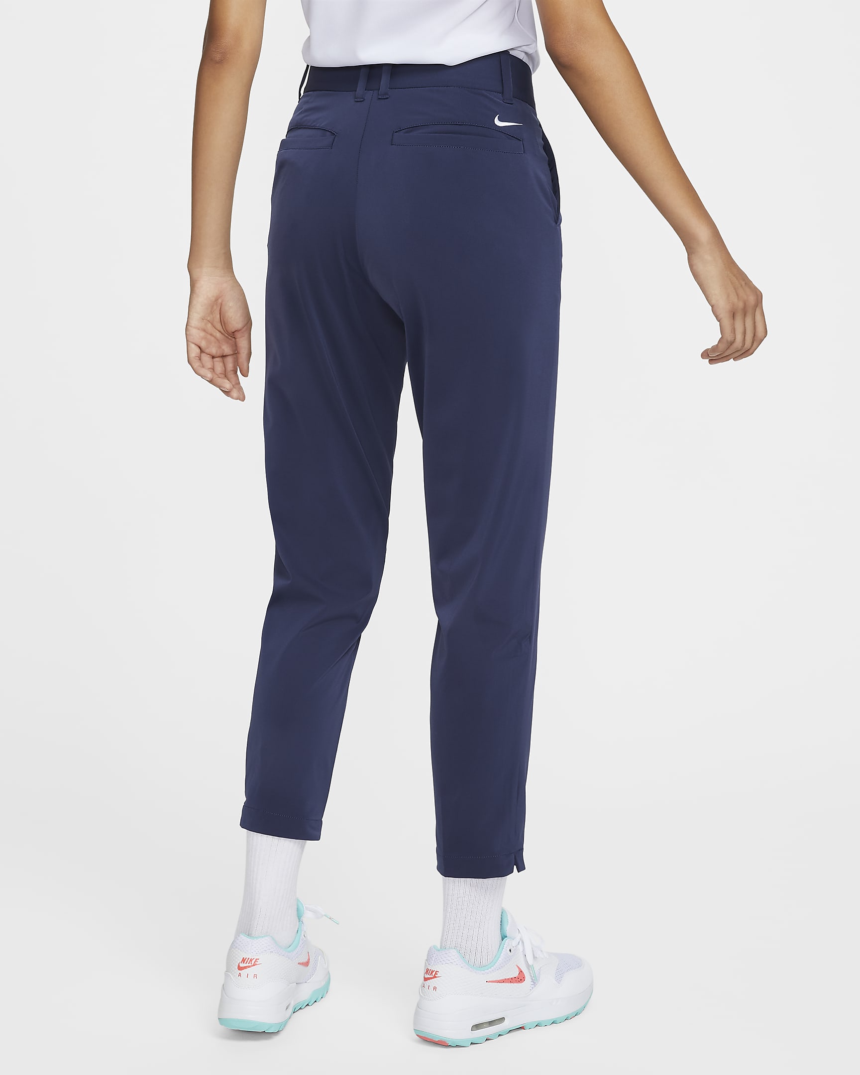 Nike Dri-FIT Tour Women's Golf Trousers - Midnight Navy/White