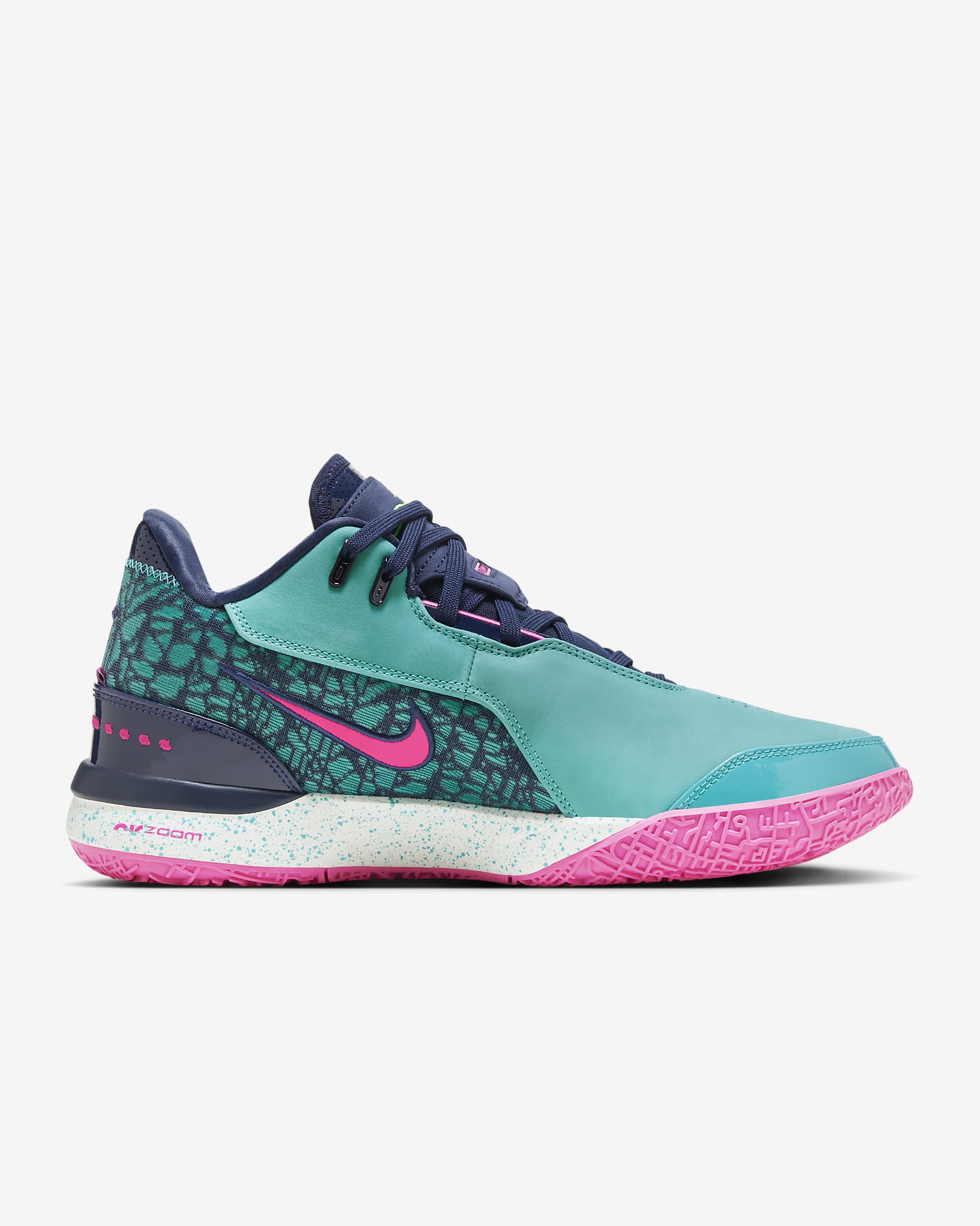 LeBron NXXT Gen AMPD EP Basketball Shoes - Dusty Cactus/Midnight Navy/Fierce Pink/Green Strike