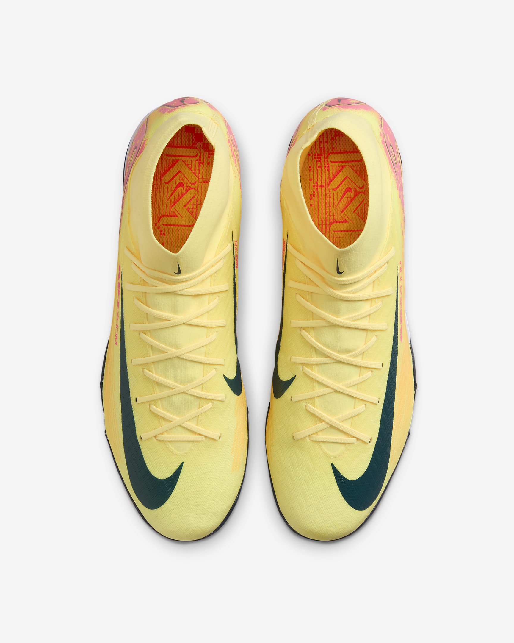 Nike Mercurial Superfly 10 Academy 'Kylian Mbappé' high top voetbalschoenen (turf) - Light Laser Orange/Armory Navy