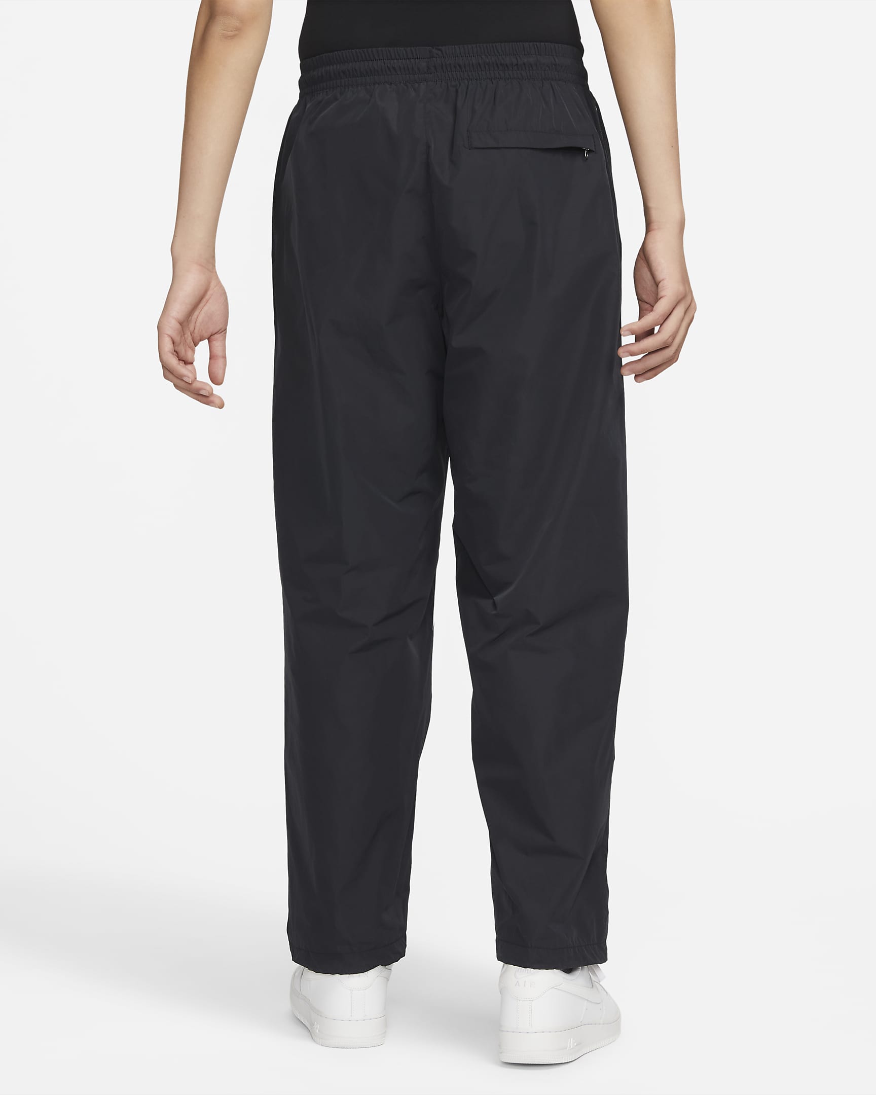 Nike Swoosh Men's Woven Trousers - Black/Coconut Milk/Black