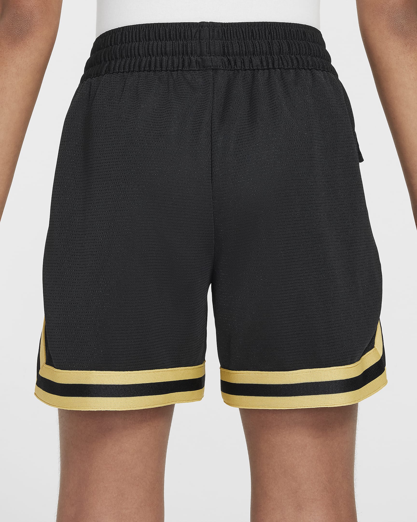 Nike DNA Older Kids' 12.5cm (approx.) Basketball Shorts - Black/Infinite Gold