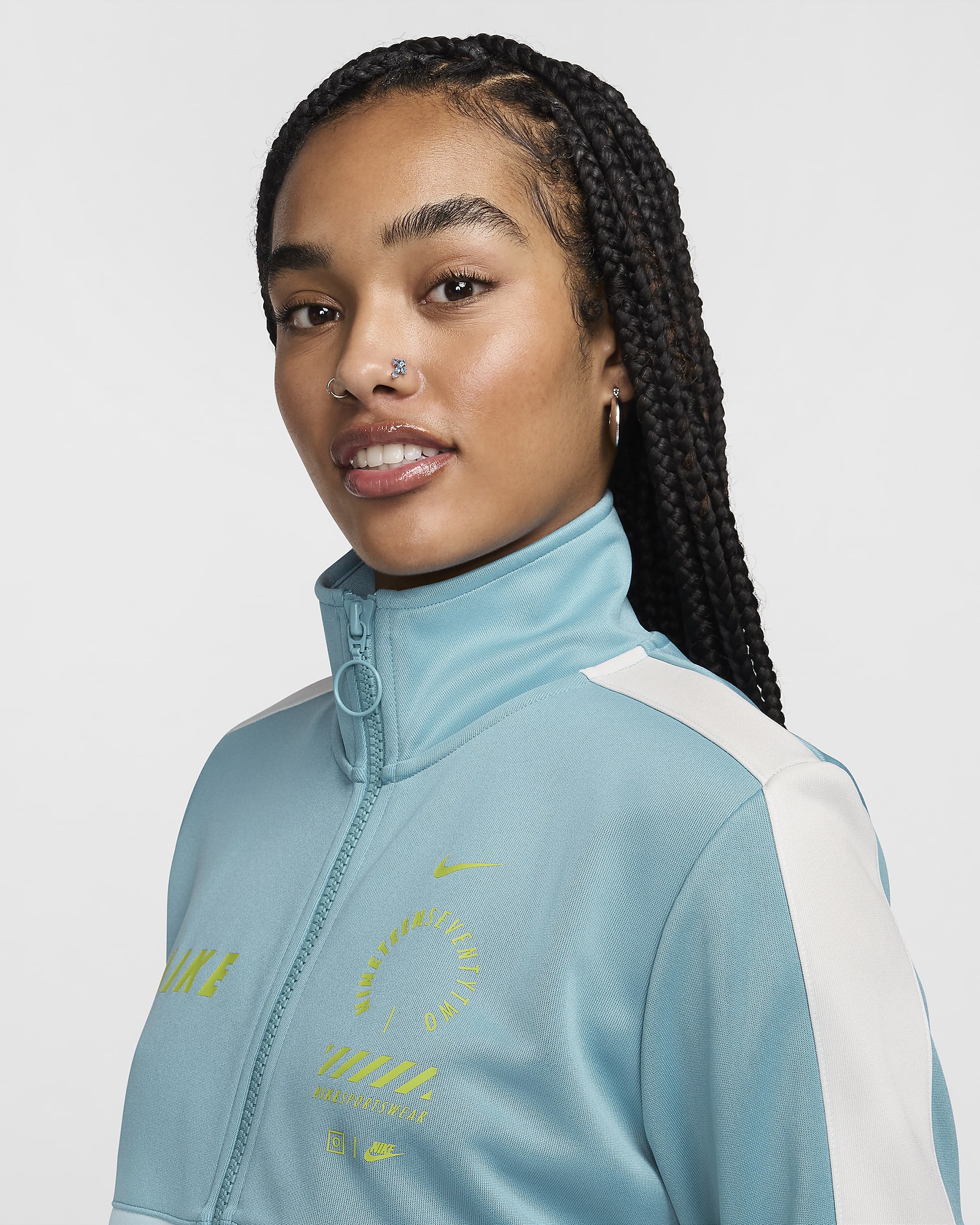 Nike Sportswear Women's Tracksuit Top - Denim Turquoise/Glacier Blue/Sail