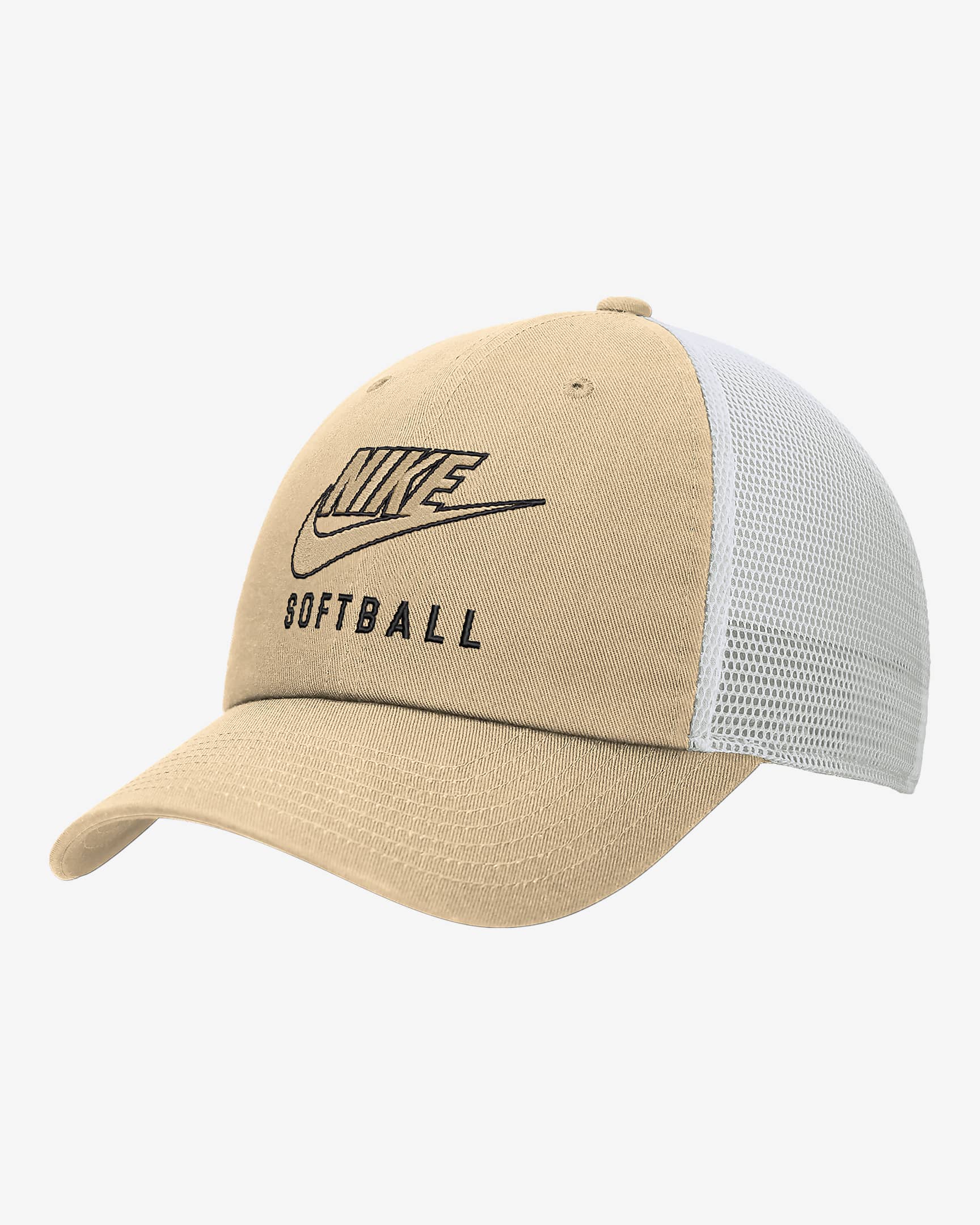 Nike Club Unstructured Softball Swoosh Trucker Cap - Team Gold