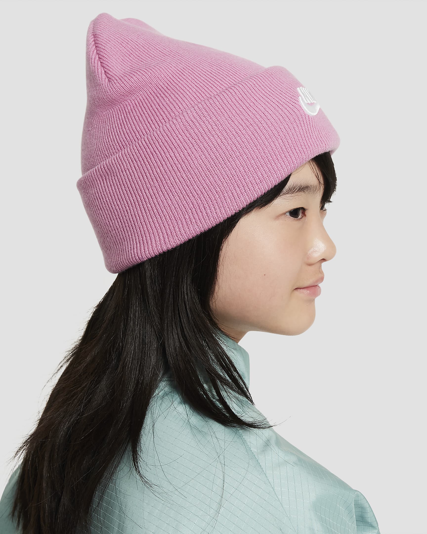 Nike Peak Older Kids' Beanie - Magic Flamingo/White