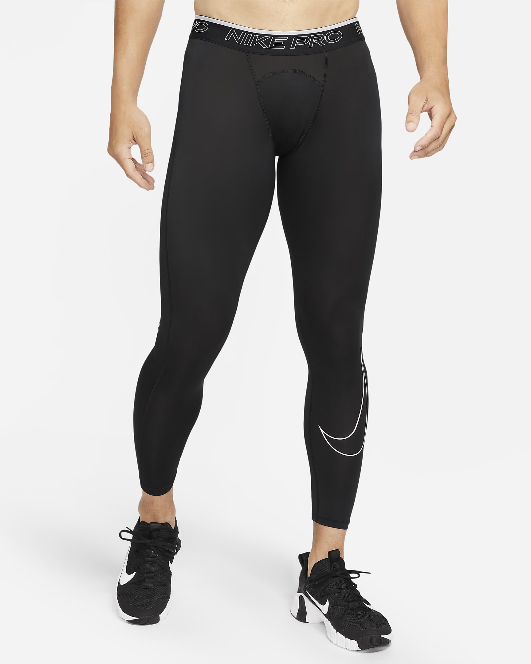 Mallas para hombre Nike Pro Dri-FIT - Negro/Blanco