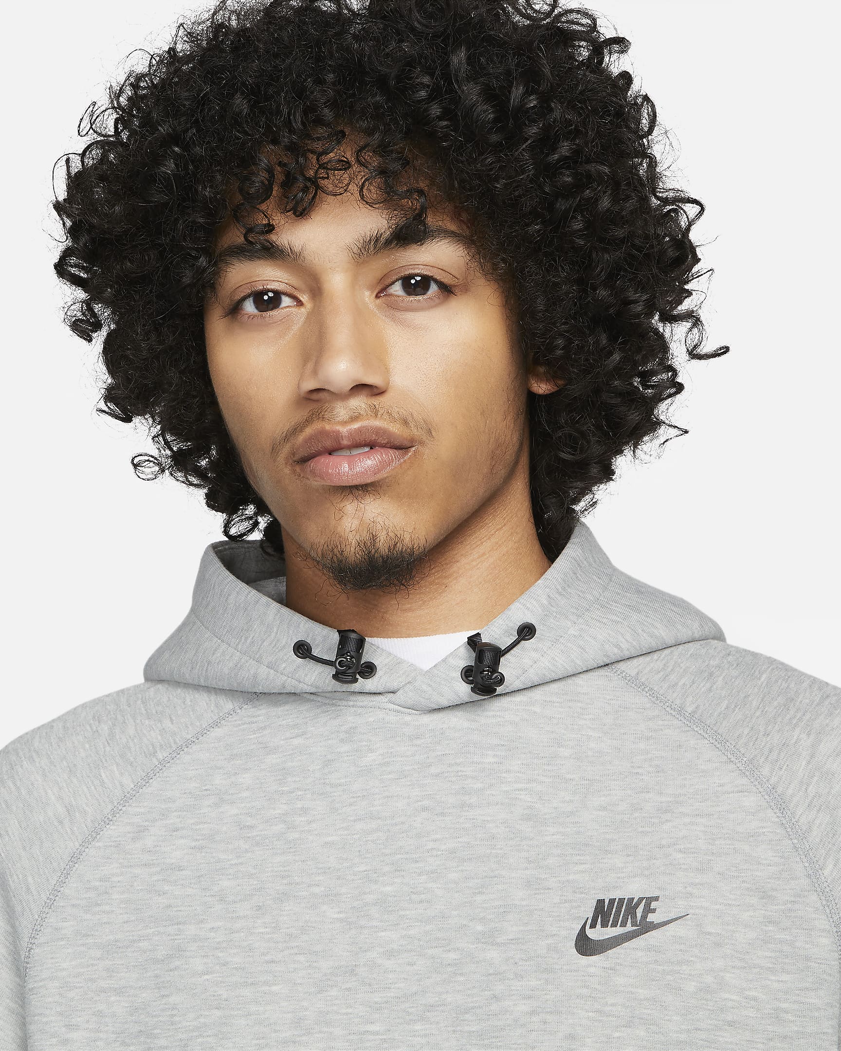 Sudadera con gorro sin cierre para hombre Nike Sportswear Tech Fleece - Gris oscuro jaspeado/Negro