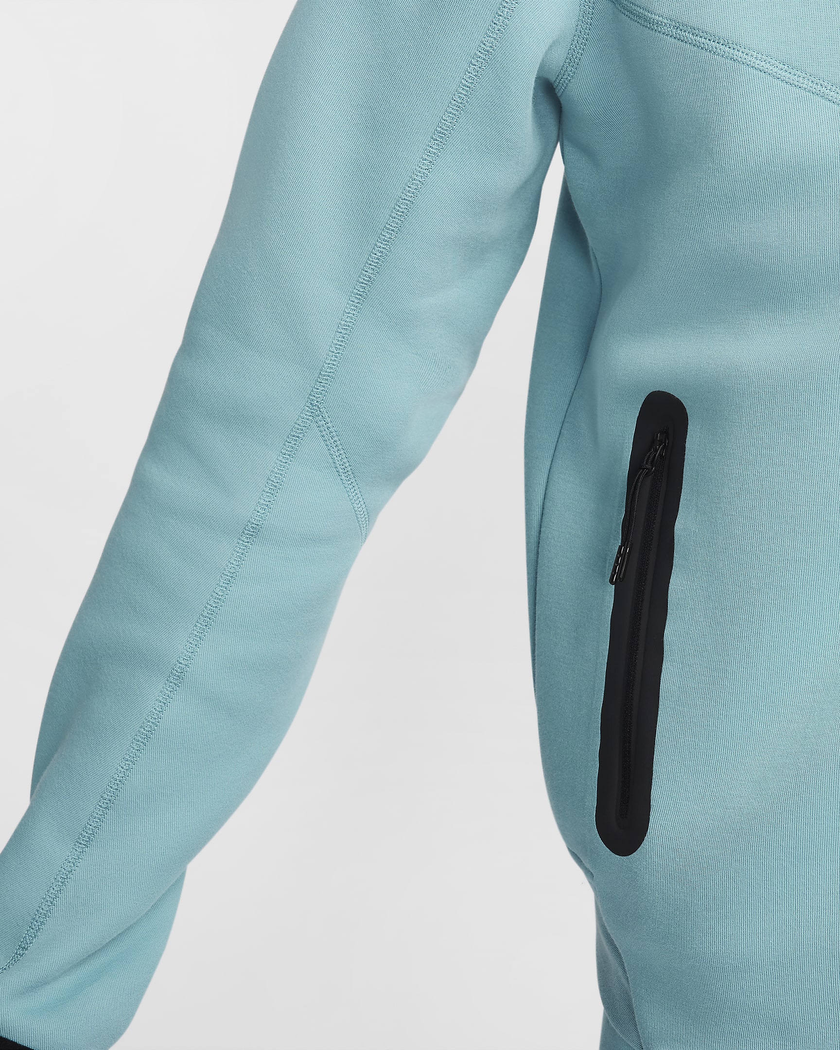 Nike Sportswear Tech Fleece Windrunner cipzáras, kapucnis férfipulóver - Denim Turquoise/Fekete