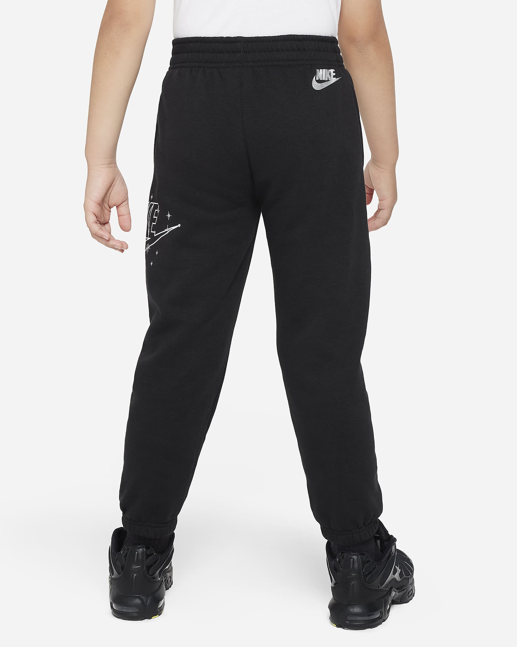 Nike Sportswear Shine Fleece Trousers Younger Kids' Trousers - Black