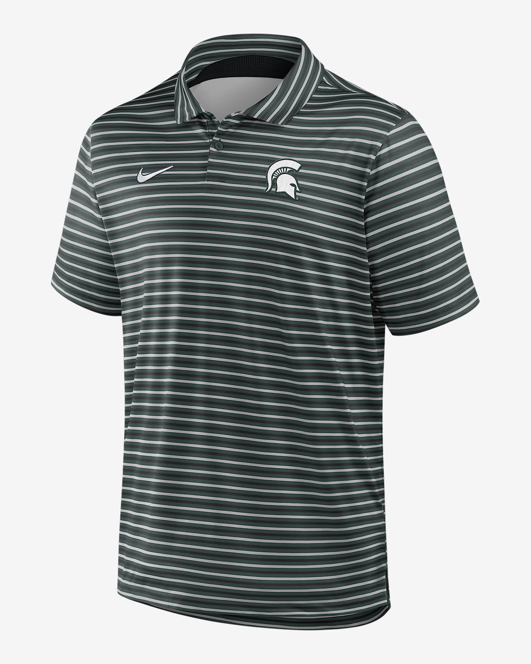 Michigan State Tour Stripe Men's Nike Dri-FIT College Polo - Green