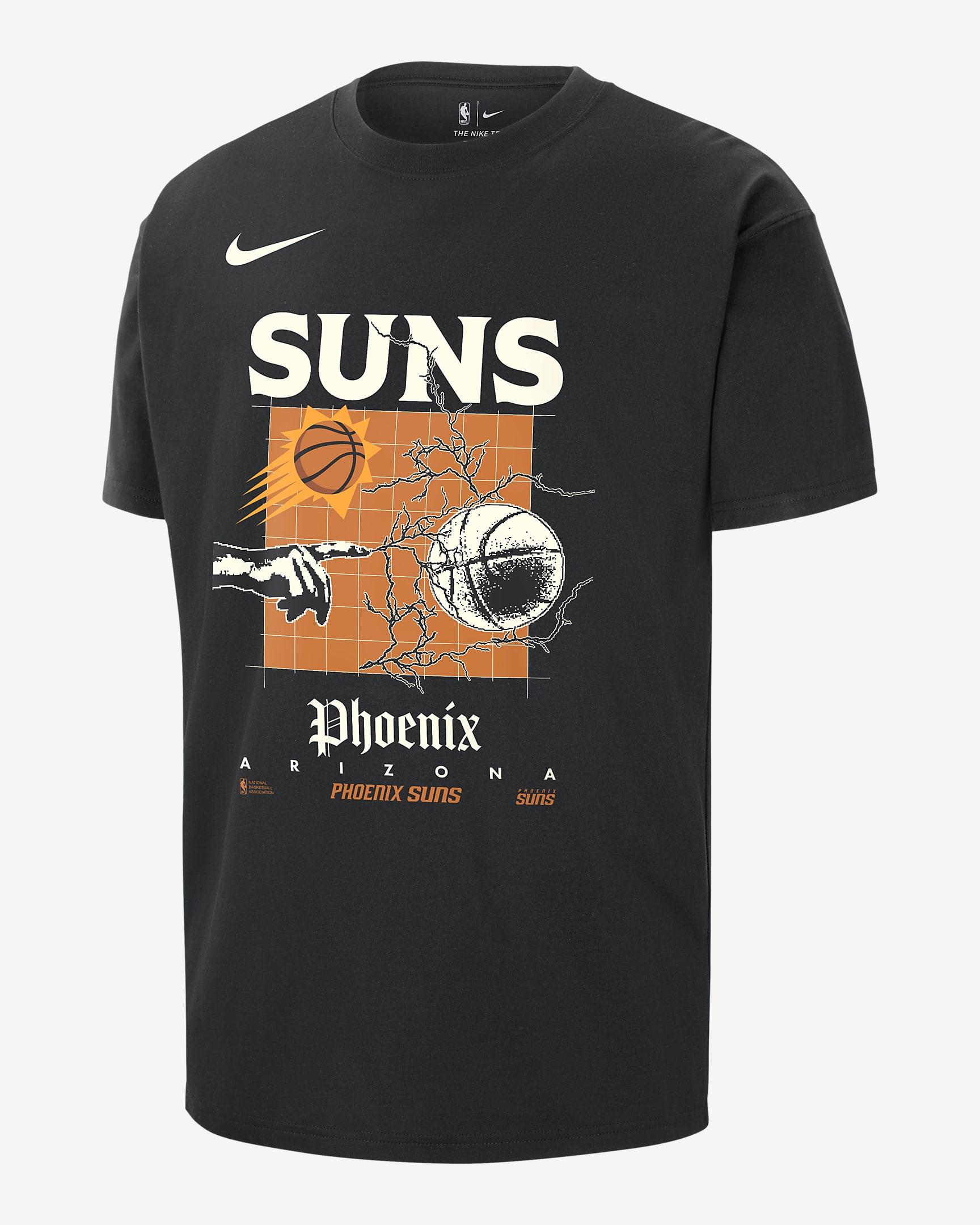 Phoenix Suns Courtside Men's Nike NBA Max90 T-Shirt. Nike RO