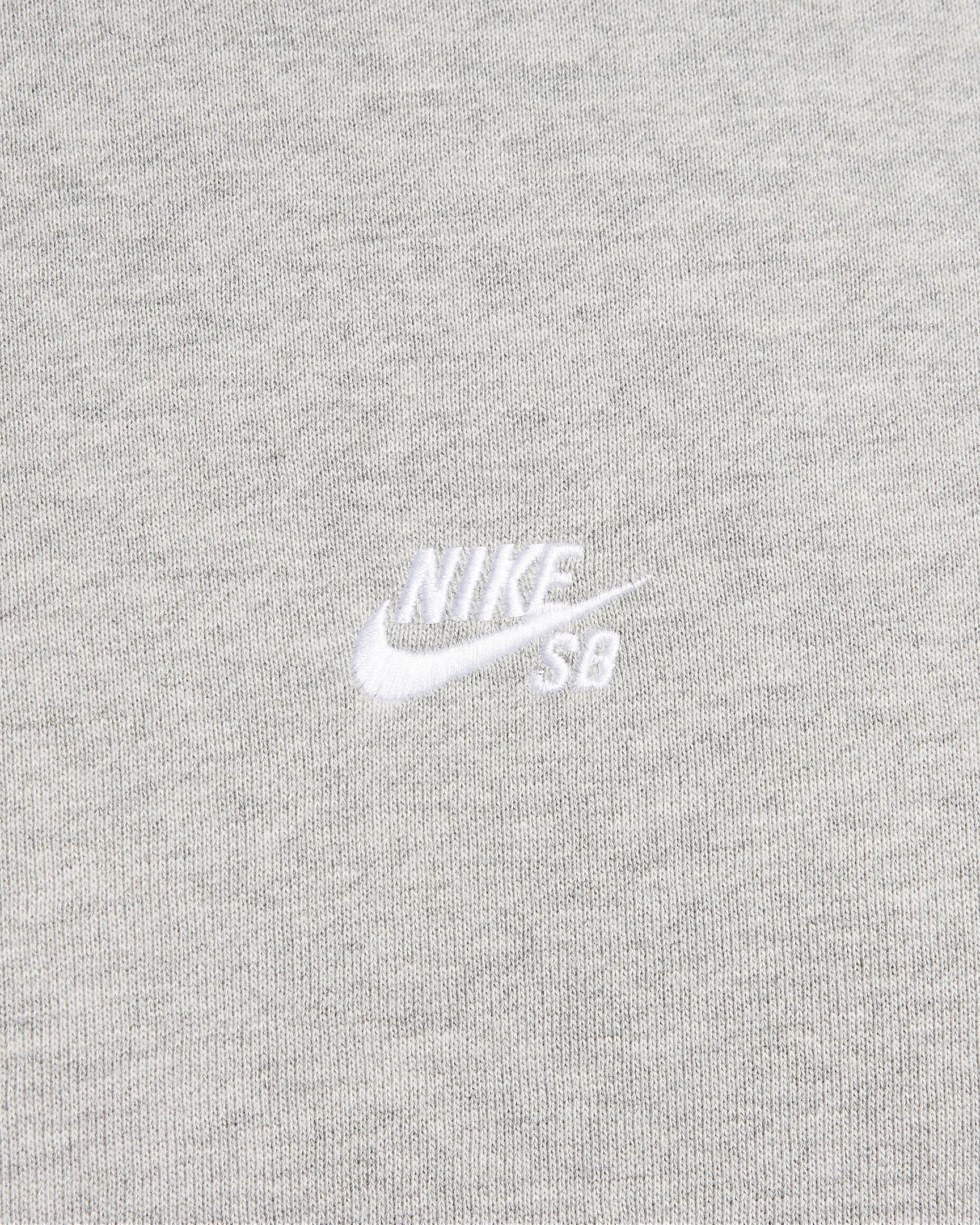 Nike SB Skateboard-Rundhalsshirt aus Fleece - Dark Grey Heather/Weiß