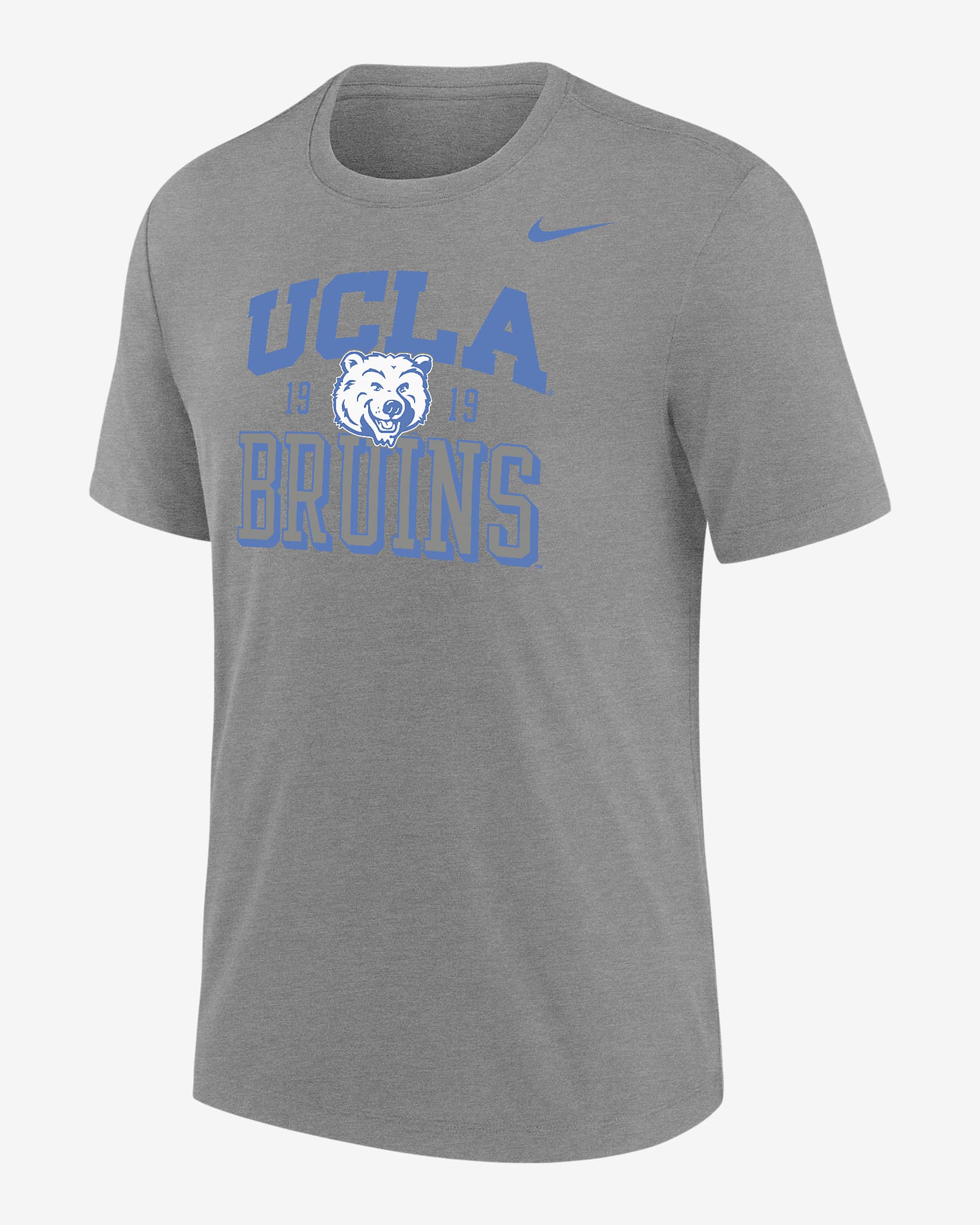 Playera Nike College para hombre UCLA - Gris oscuro jaspeado