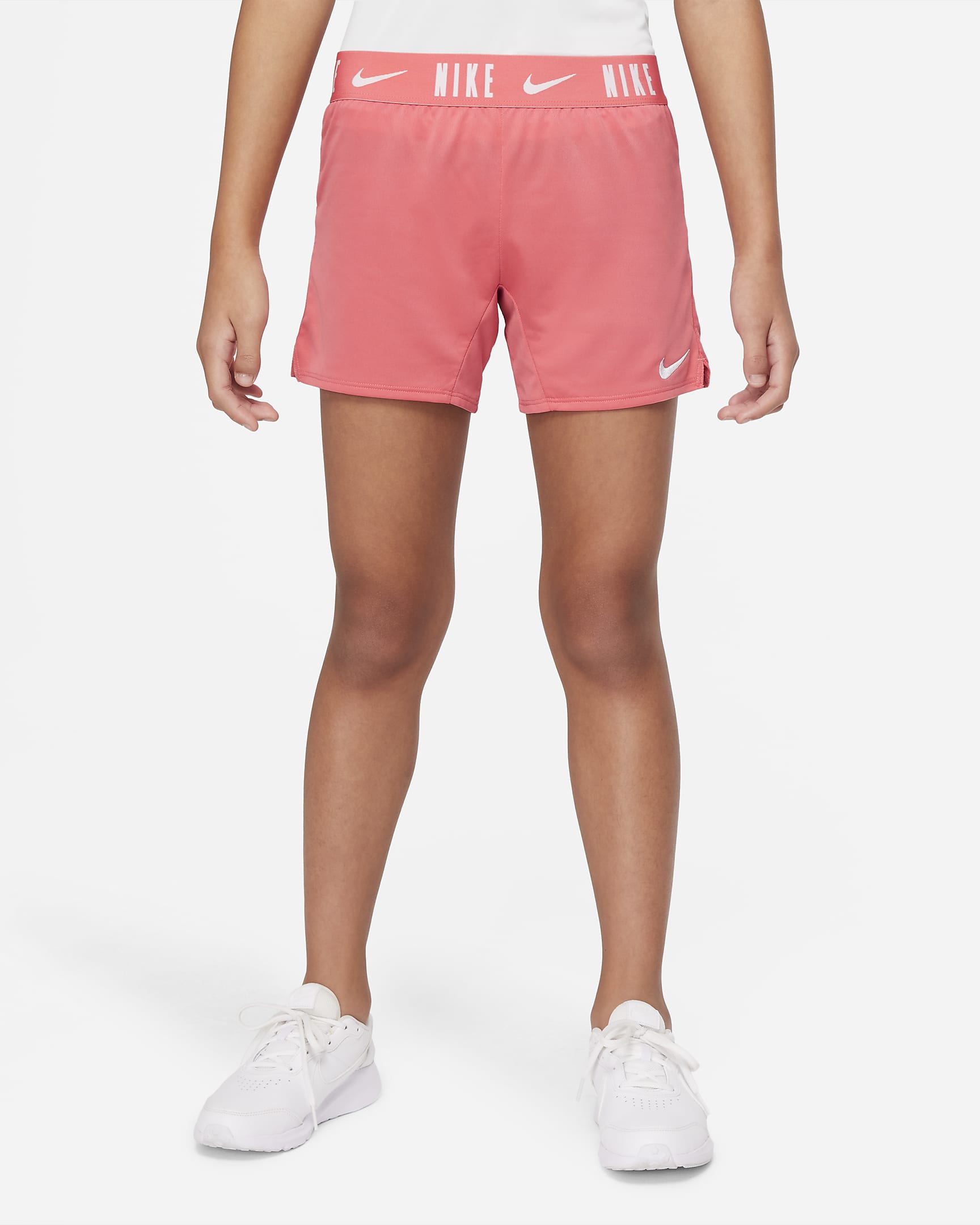 Nike Dri-FIT Trophy Older Kids' (Girls') 15cm (approx.) Training Shorts - Pink Salt/Pink Salt/White