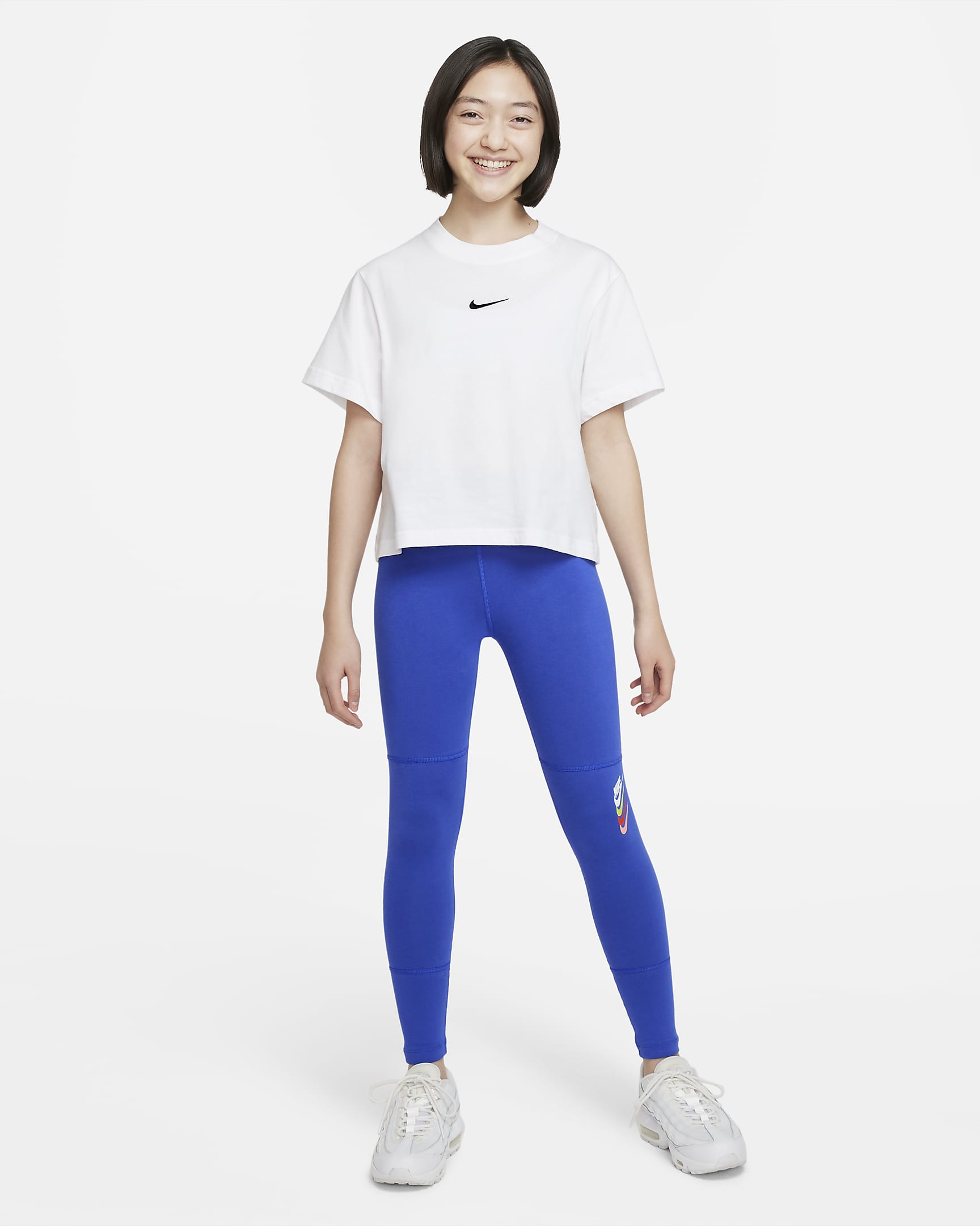 Nike Sportswear Essential Big Kids' (Girls') Graphic Leggings. Nike.com