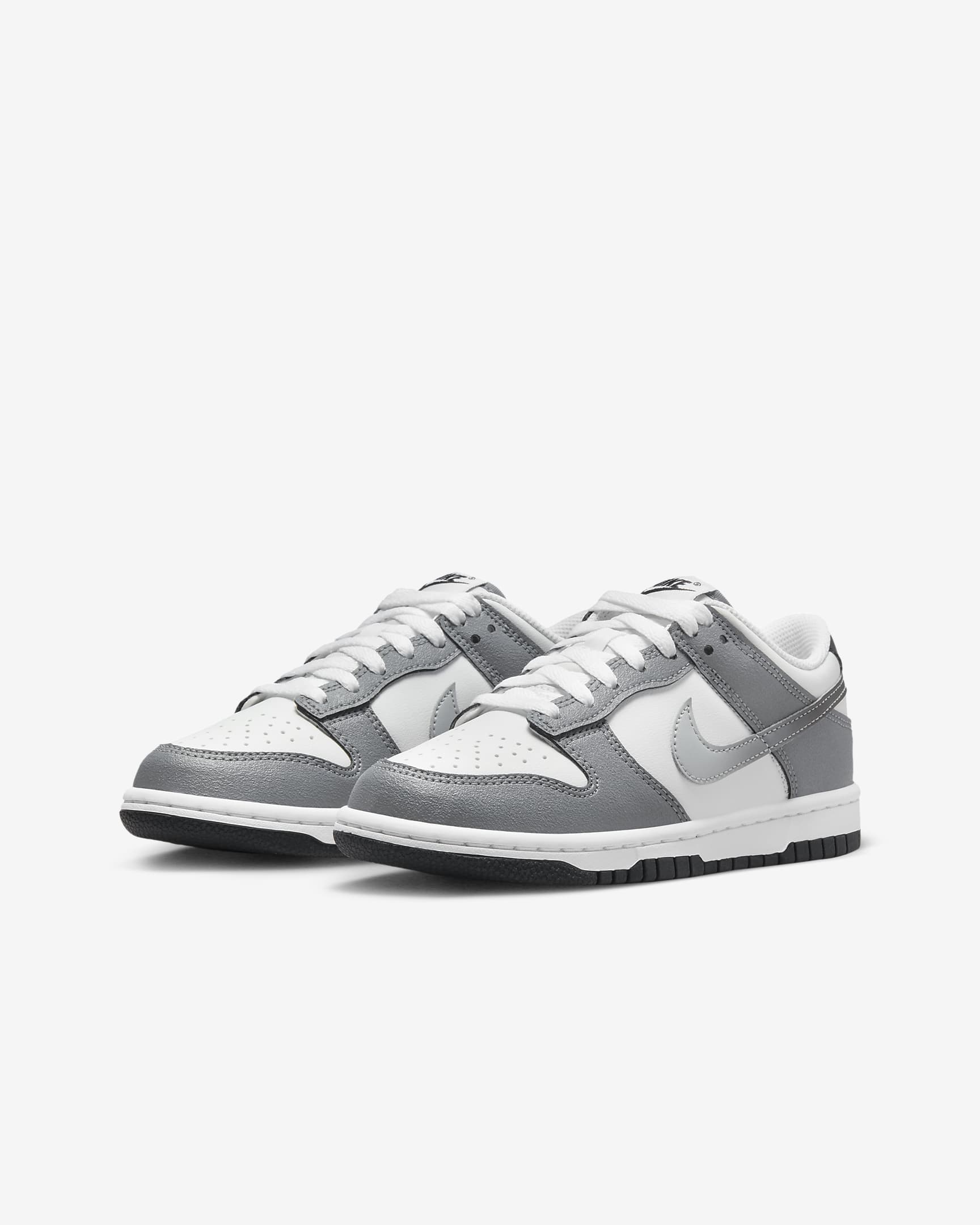 Nike Dunk Low Older Kids' Shoes - Cool Grey/Summit White/White/Light Smoke Grey