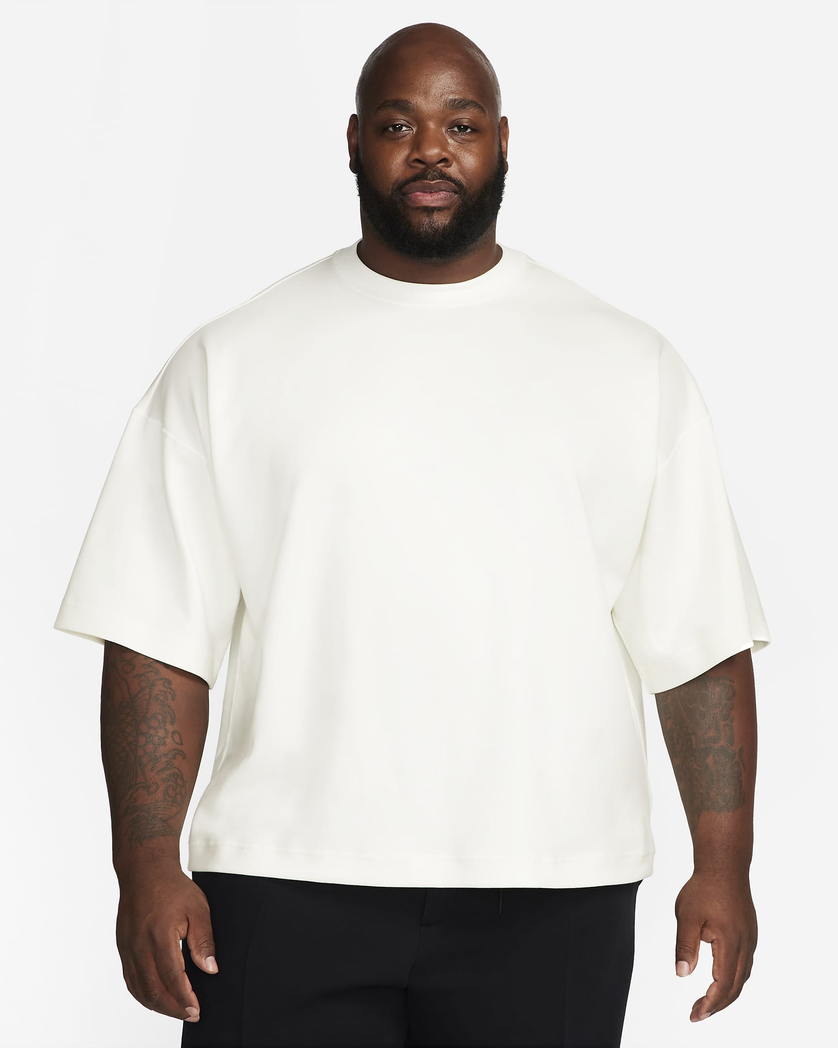 Nike Sportswear Tech Fleece Re-Imagined Men's Oversized Short-Sleeve Sweatshirt - Sail