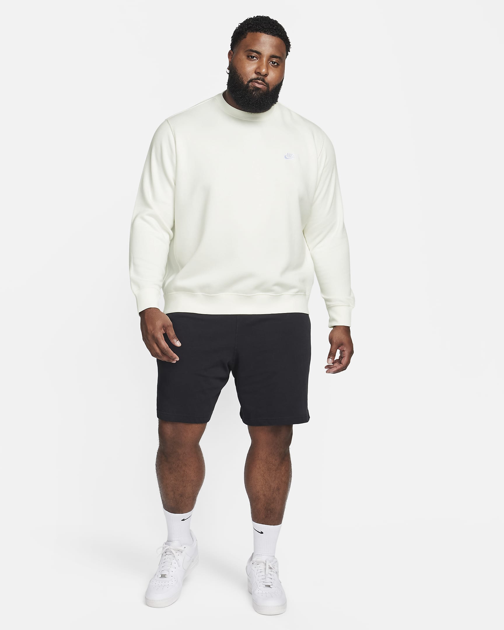 Nike Sportswear Club Fleece Men's Crew - Sail/White