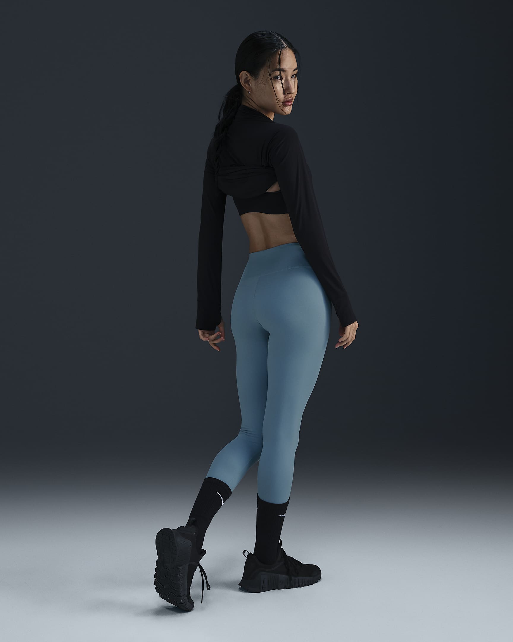 Nike One Leggings de 7/8 amb cintura alta - Dona - Denim Turquoise/Negre