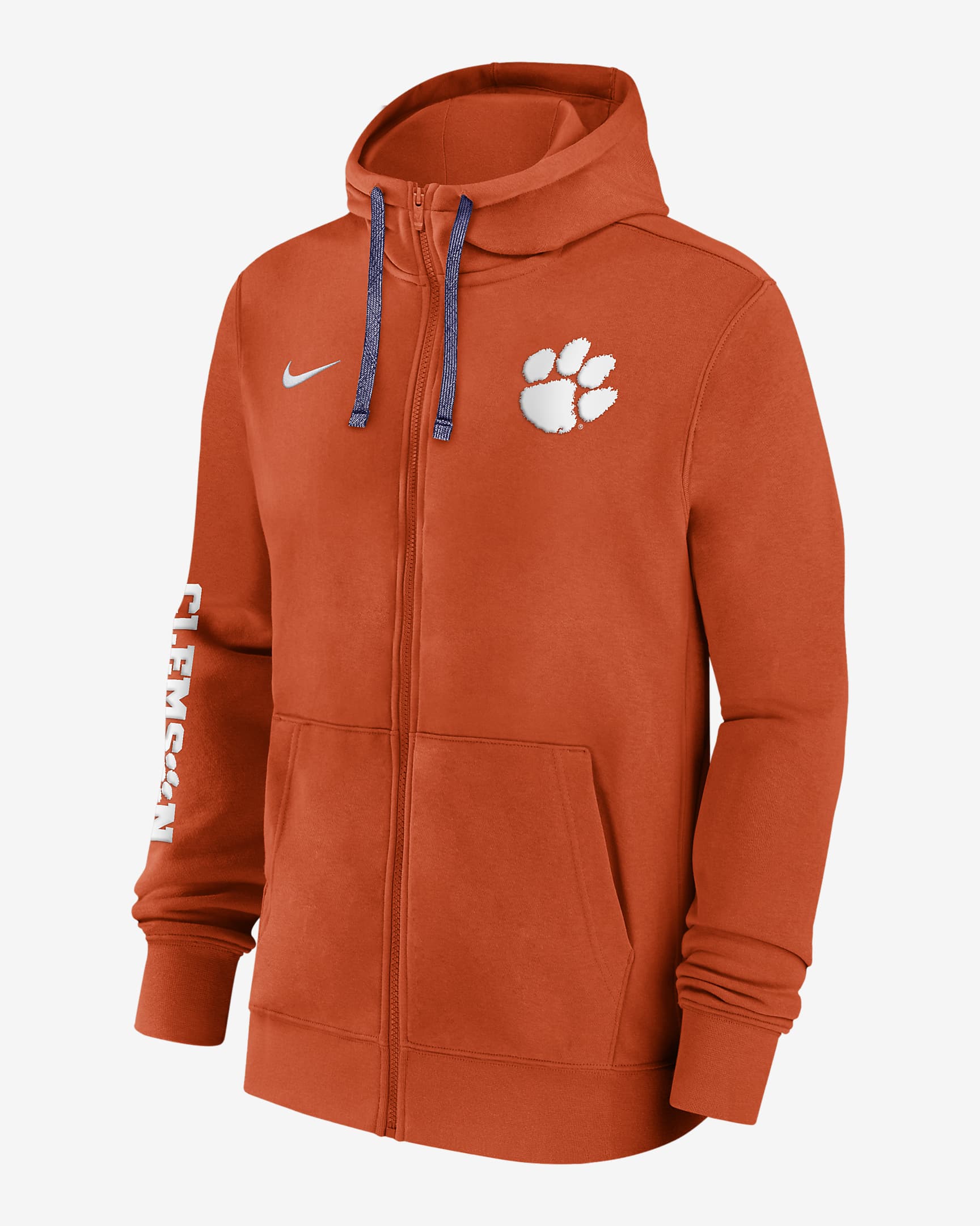 Clemson Tigers Sideline Team Issue Men's Nike College Full-Zip Hoodie - Orange