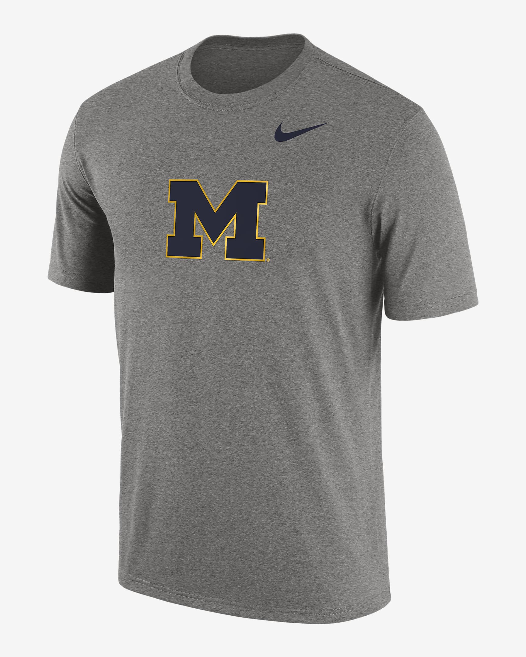 Michigan Men's Nike College T-Shirt - Dark Grey Heather