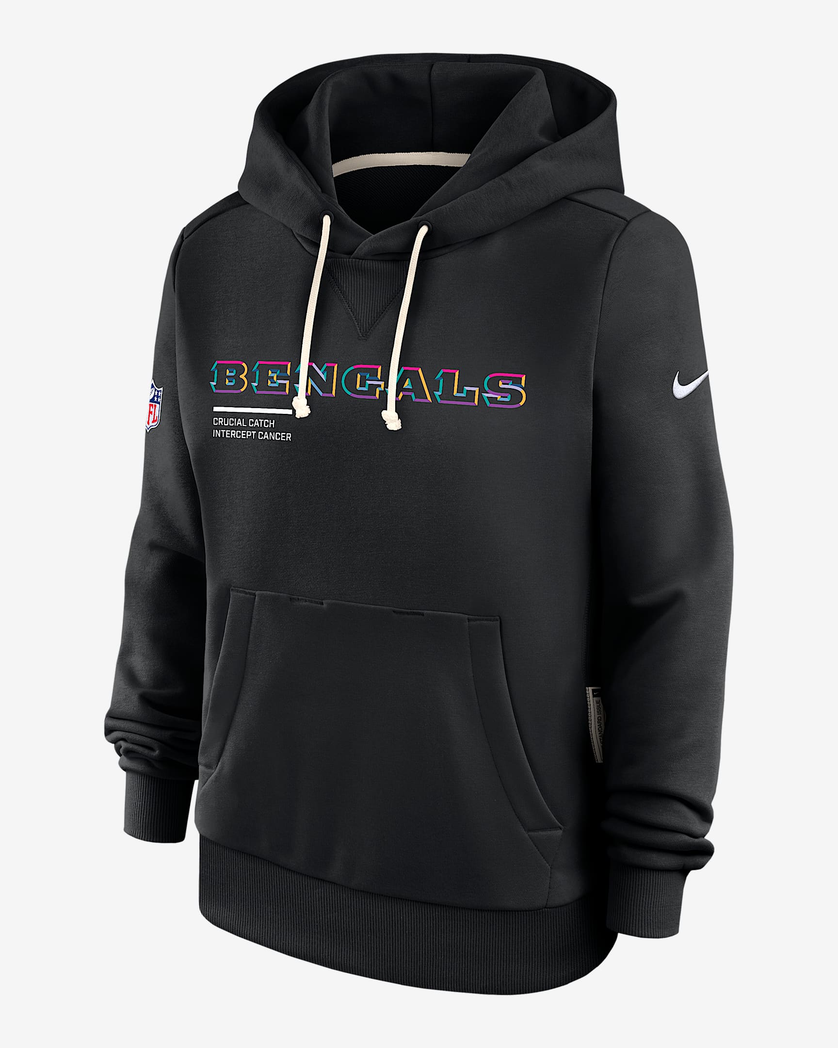 Cincinnati Bengals Crucial Catch Women's Nike Dri-FIT NFL Pullover Hoodie - Black