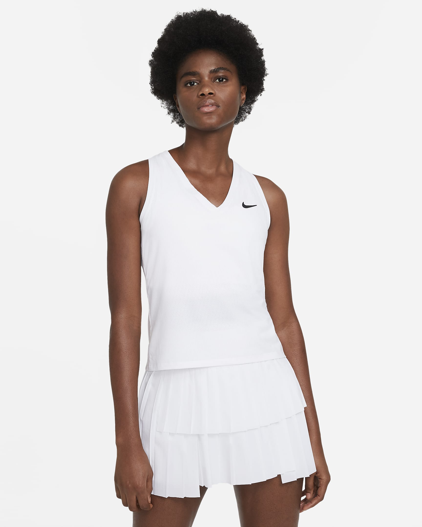 NikeCourt Victory Tennis-Tanktop für Damen - Weiß/Schwarz