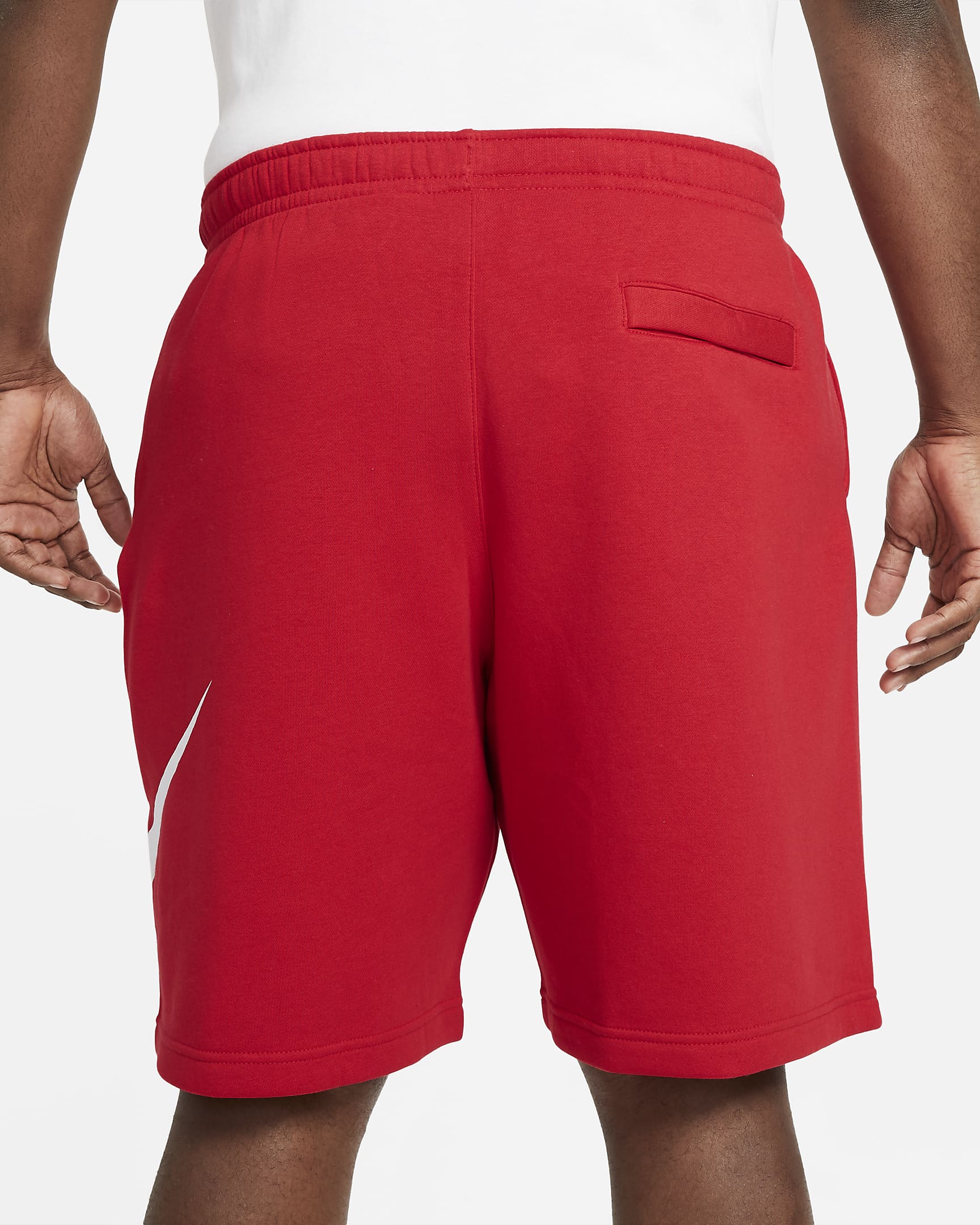 Nike Sportswear Club Men's Graphic Shorts - University Red/White