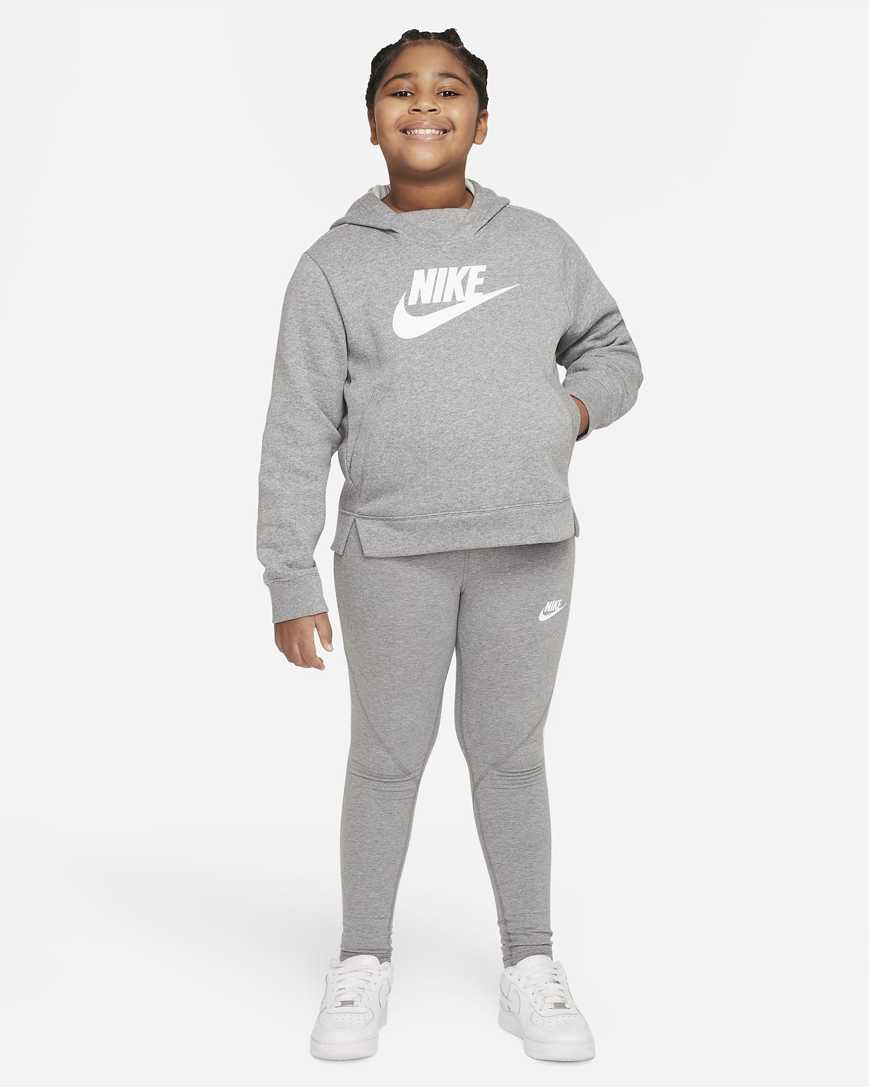 Nike Sportswear Big Kids' (Girls') Pullover Hoodie (Extended Size ...