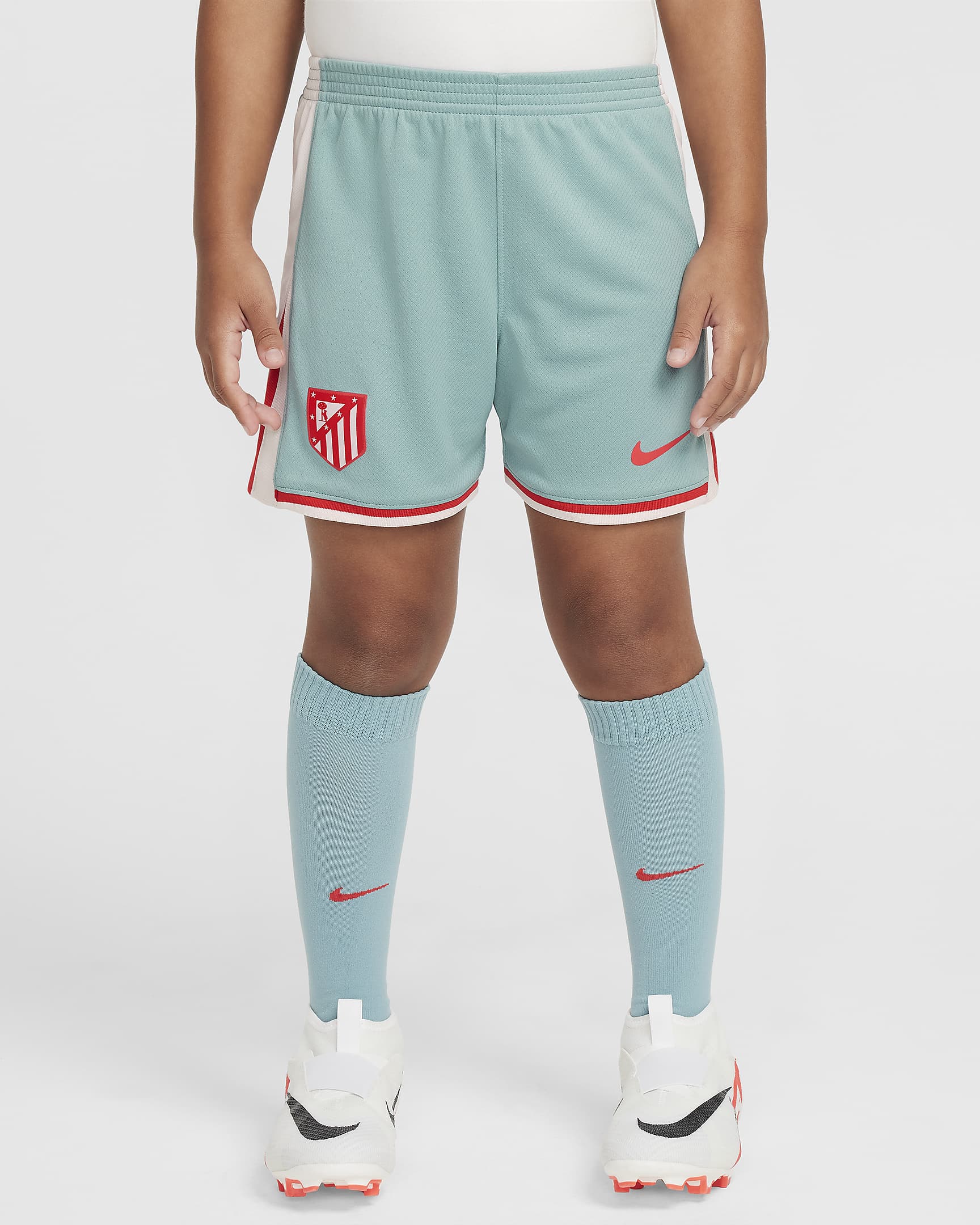 Atlético Madrid 2024/25 Stadium Away Younger Kids' Nike Football Replica 3-Piece Kit - Cannon/Phantom/Light Crimson/Light Crimson