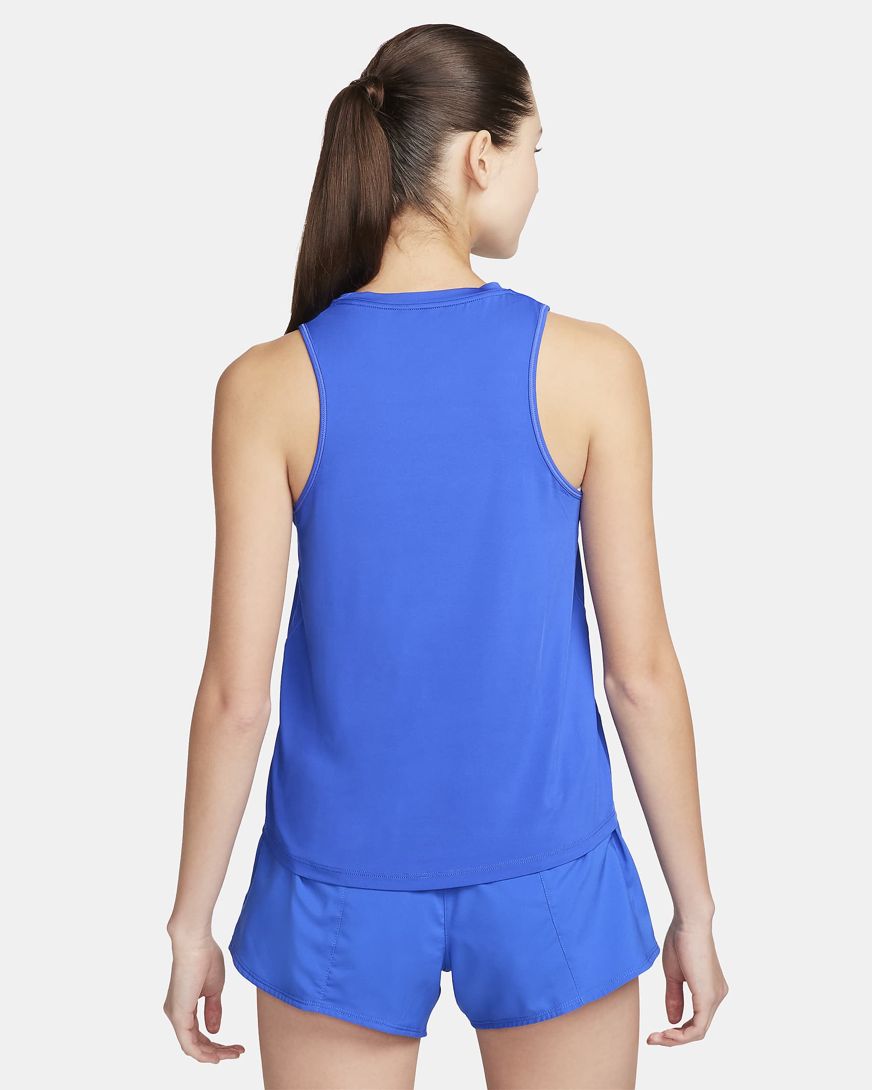 Nike One Women's Graphic Running Tank Top - Hyper Royal/White