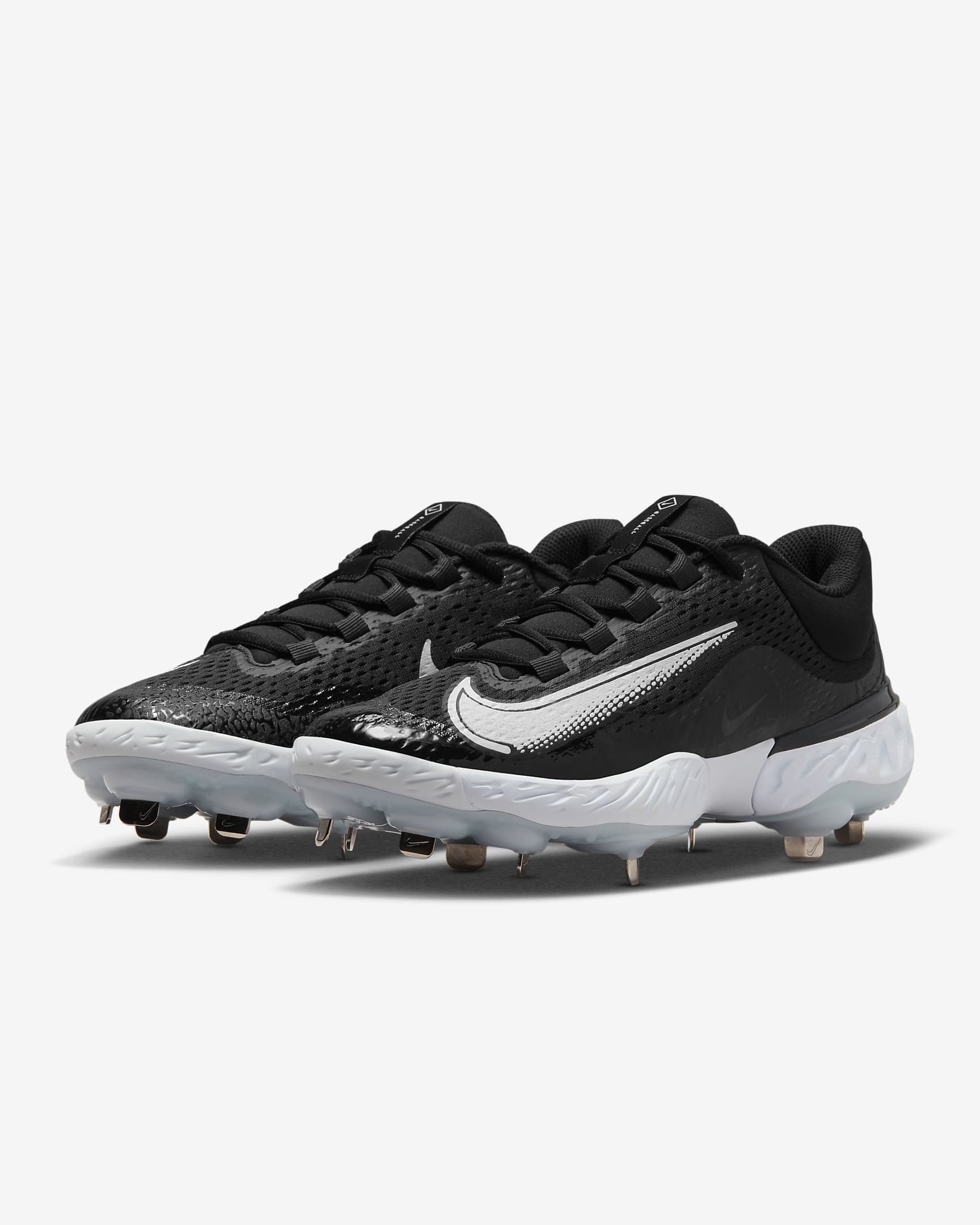 Nike Alpha Huarache Elite 4 Low Men's Baseball Cleats - Black/Blue Tint/Anthracite/White