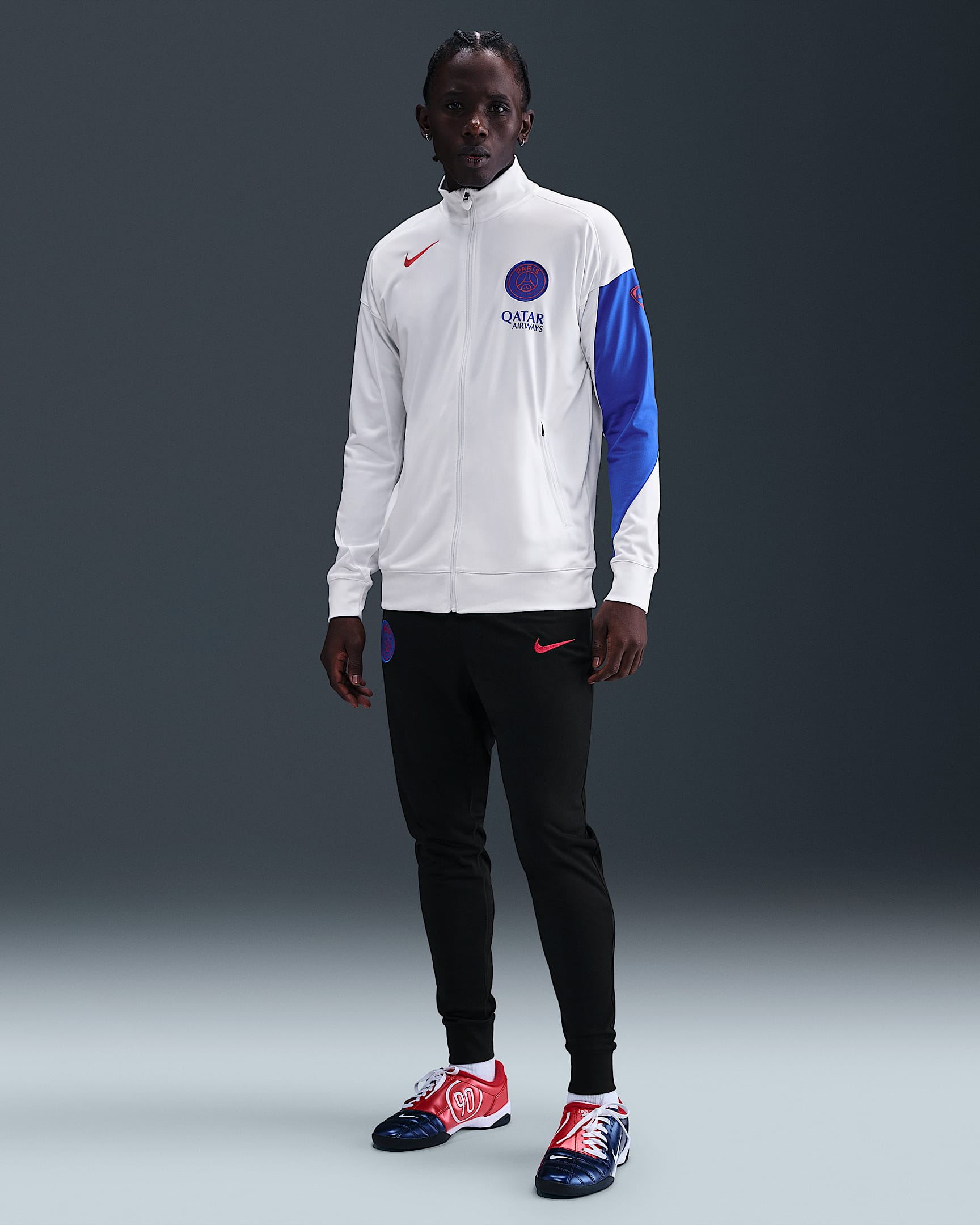 Tercera equipación Strike París Saint-Germain Chándal de fútbol de tejido Knit Nike Dri-FIT Total 90 - Hombre - Blanco/Negro/Hyper Royal/Global Red