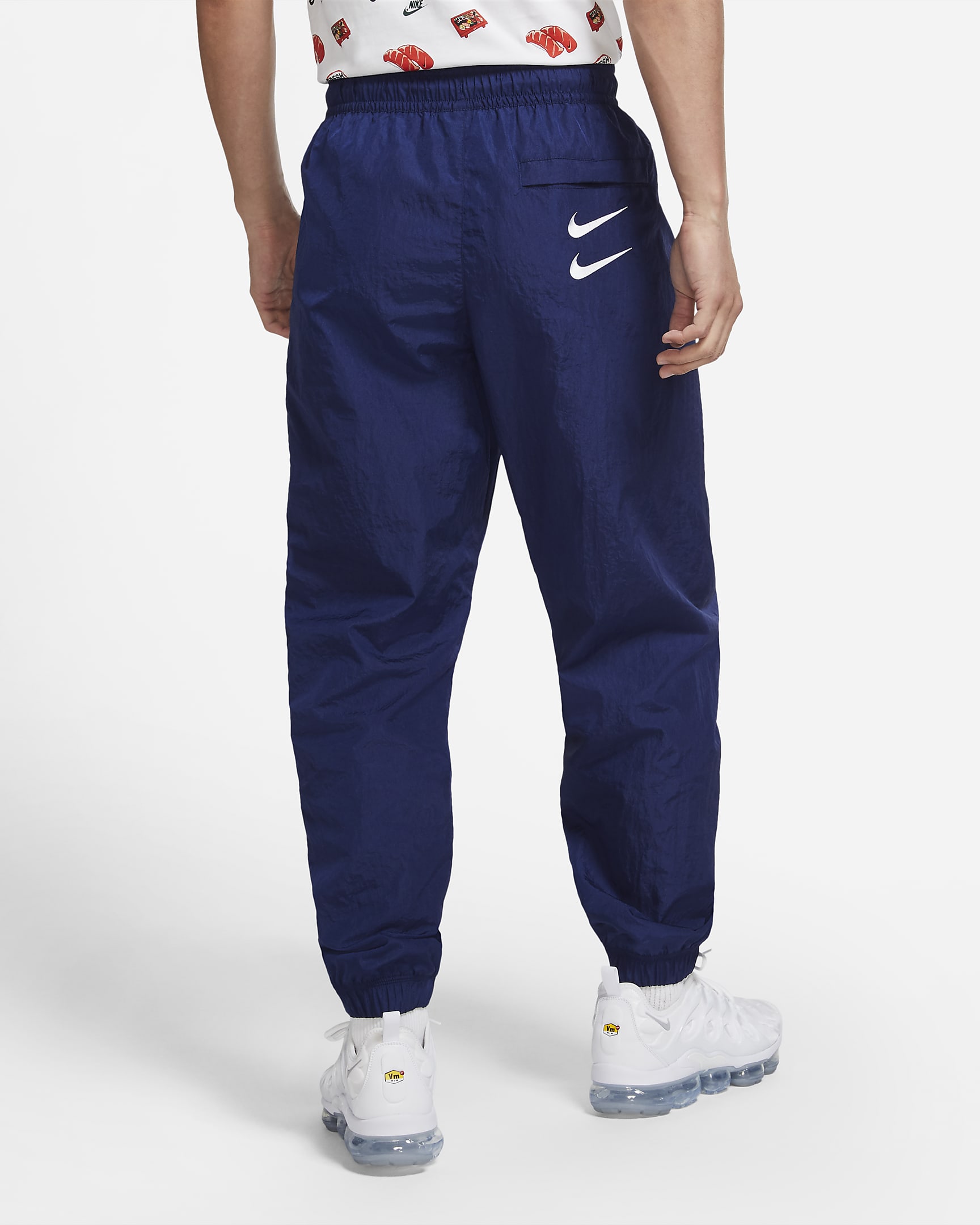 Nike Sportswear Swoosh Men's Woven Pants - Blue Void/White