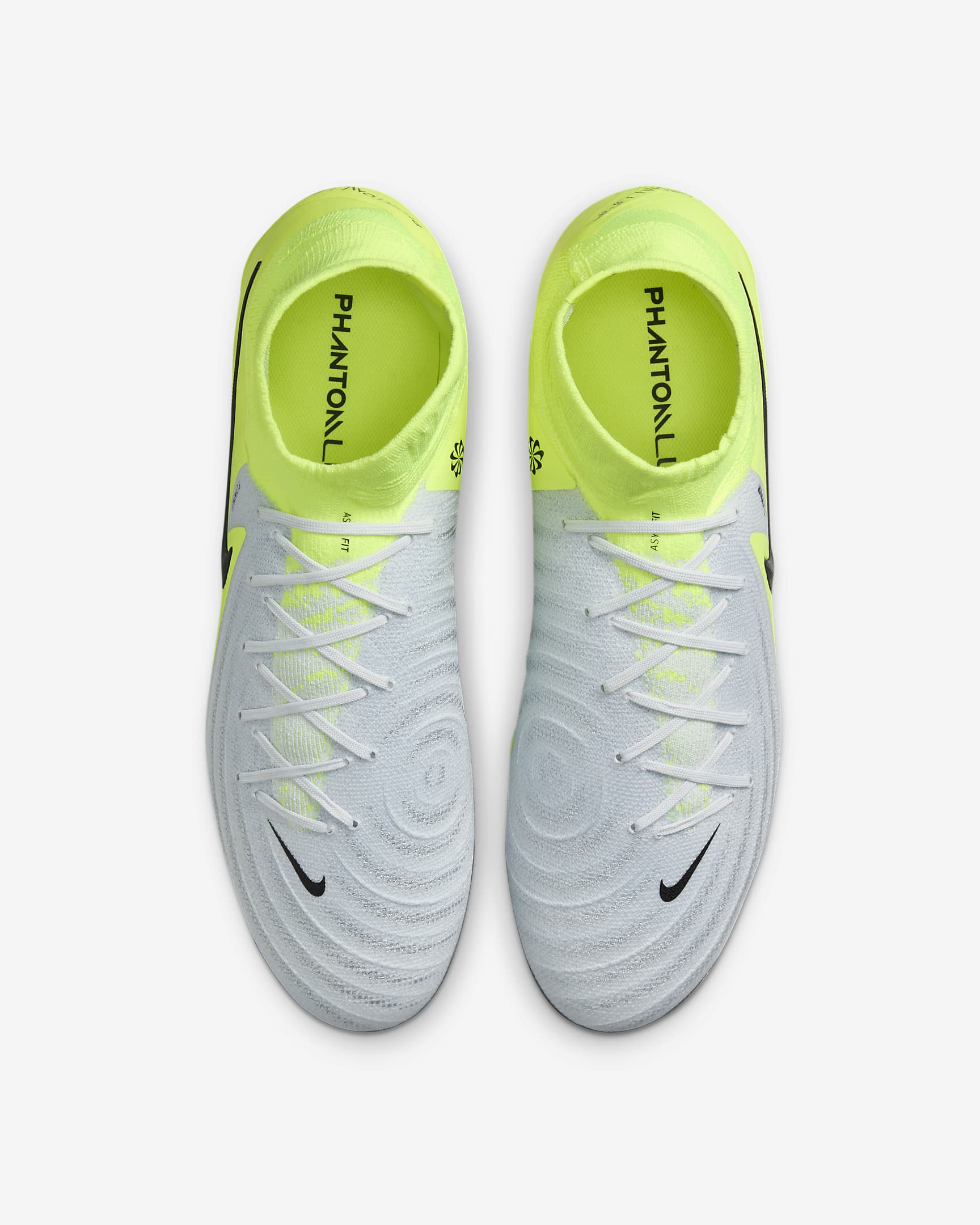 Nike Phantom Luna 2 Pro FG High-Top Football Boot - Metallic Silver/Volt/Black